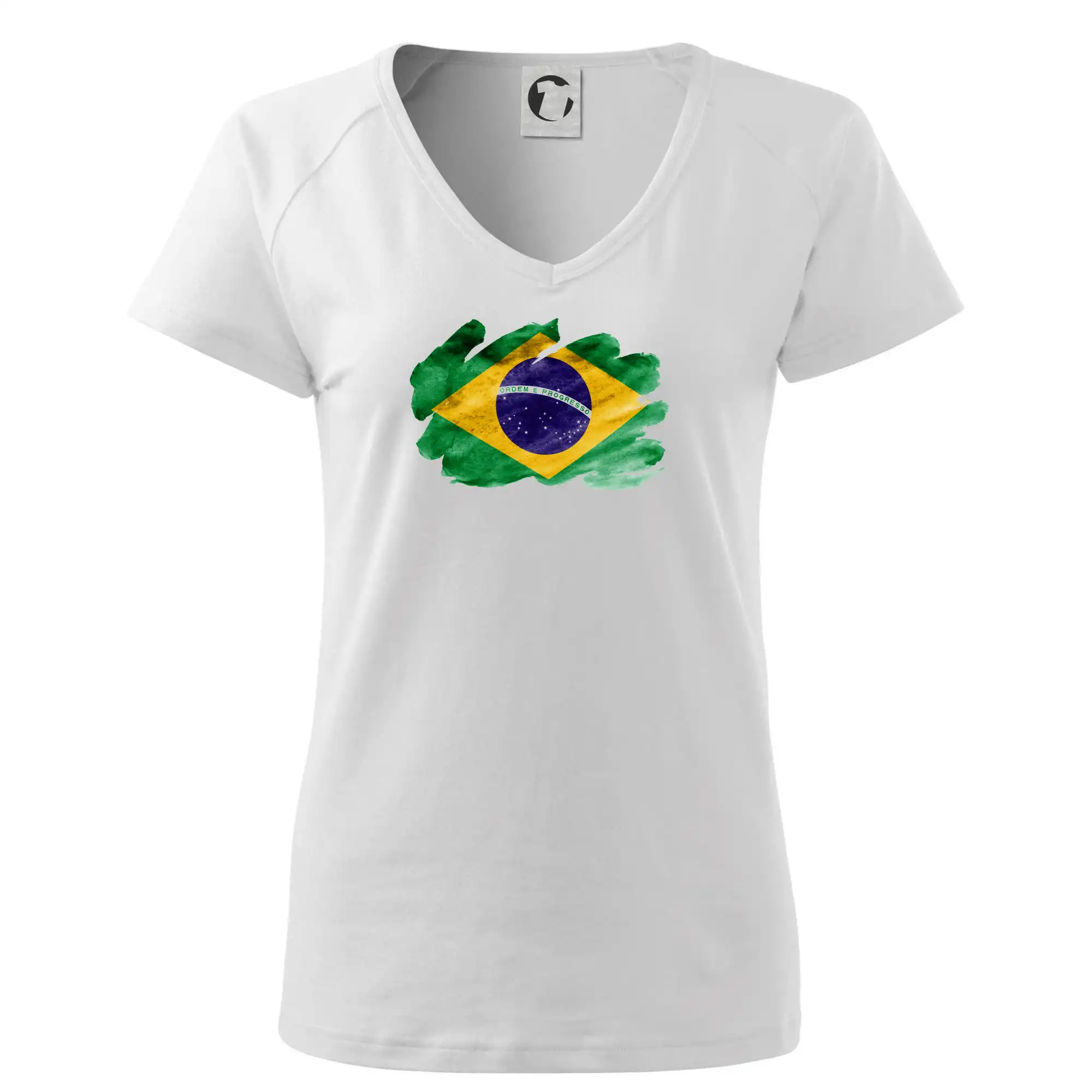 Brazílie vlajka vodové barvy