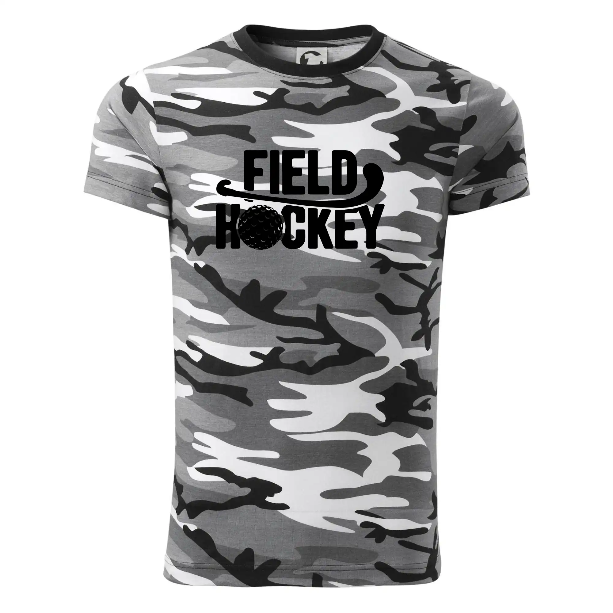 Field hockey míček a nápis