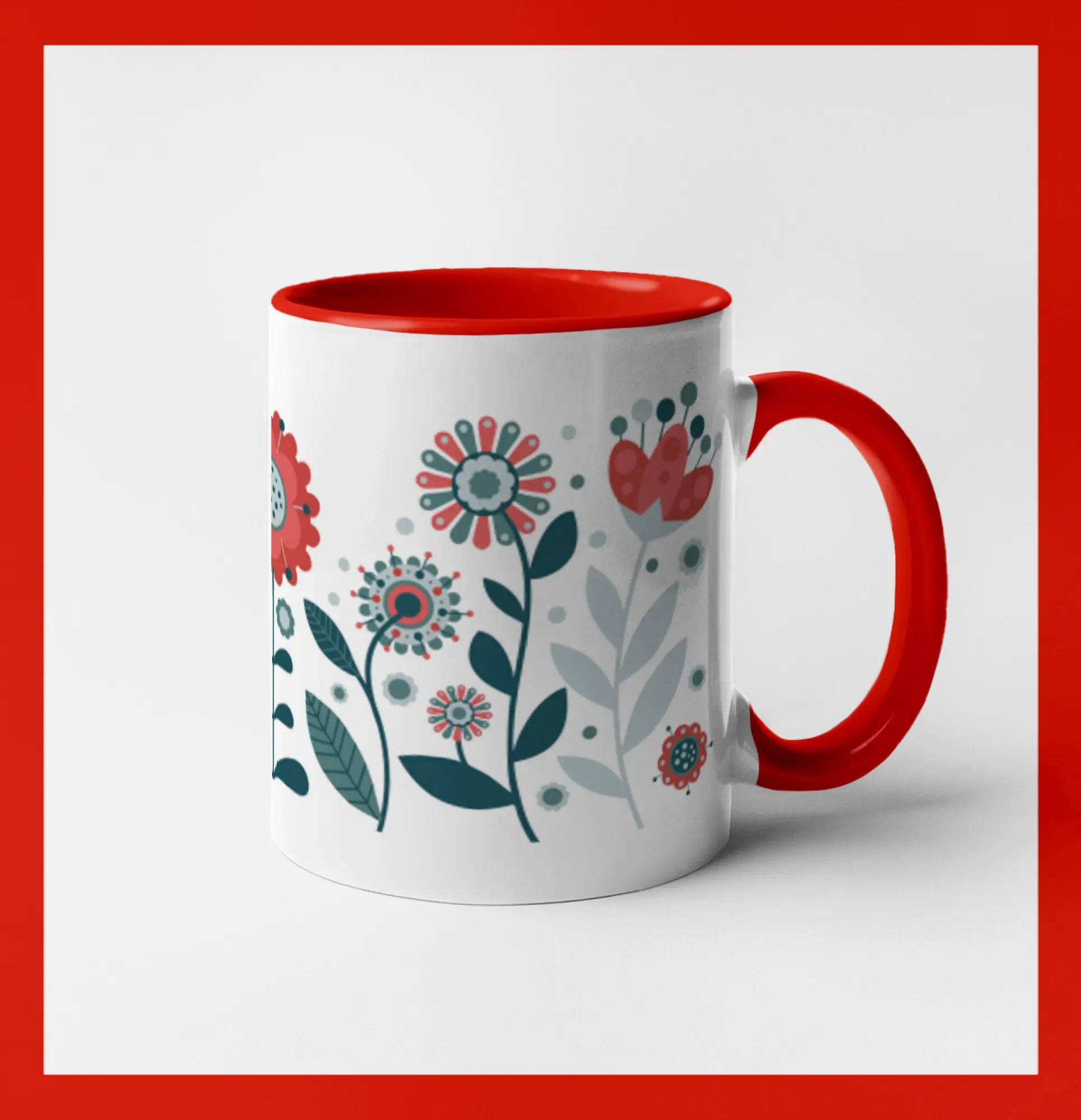 Folklor - květiny v řadě