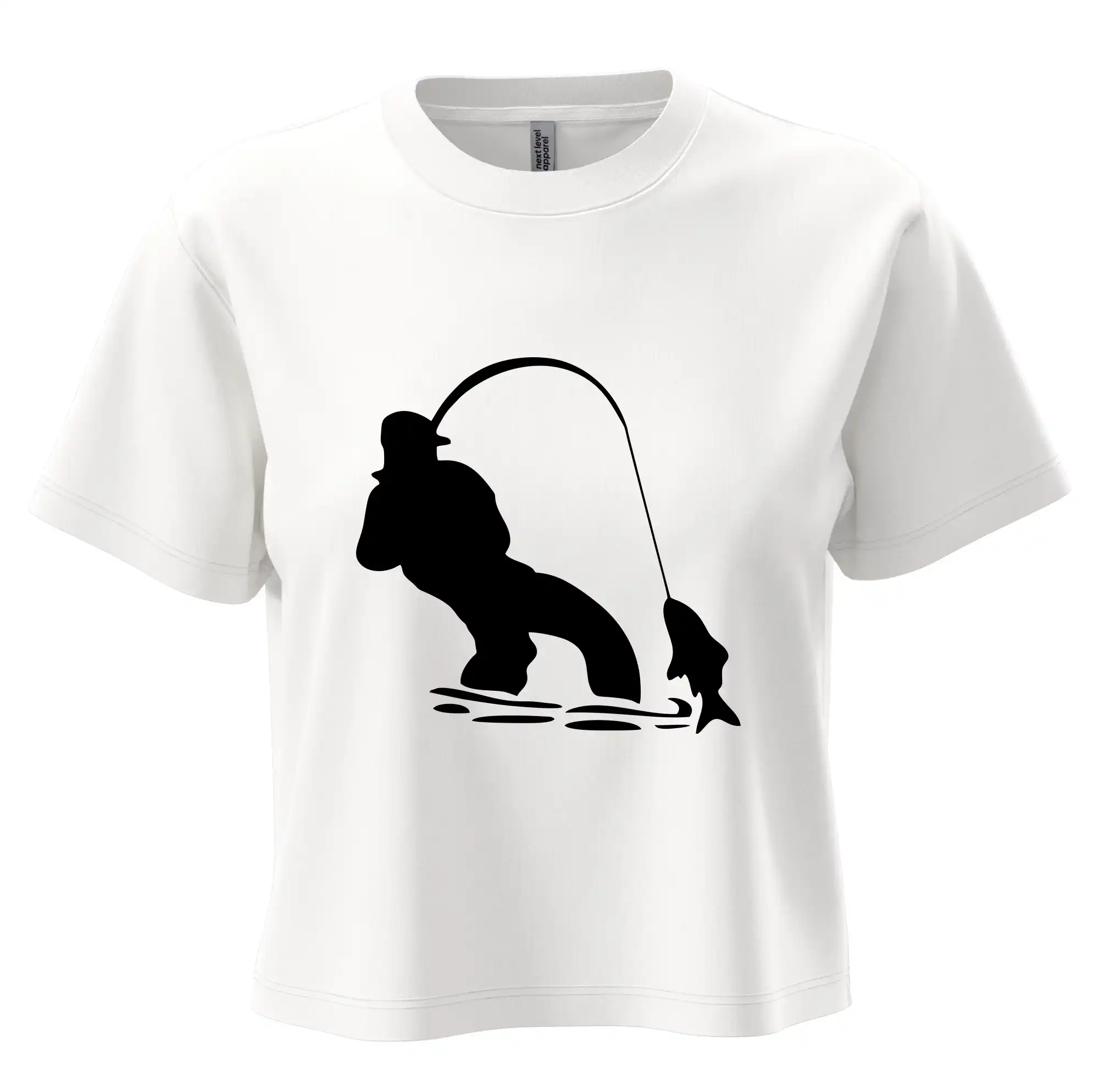 Rybář tahající rybu