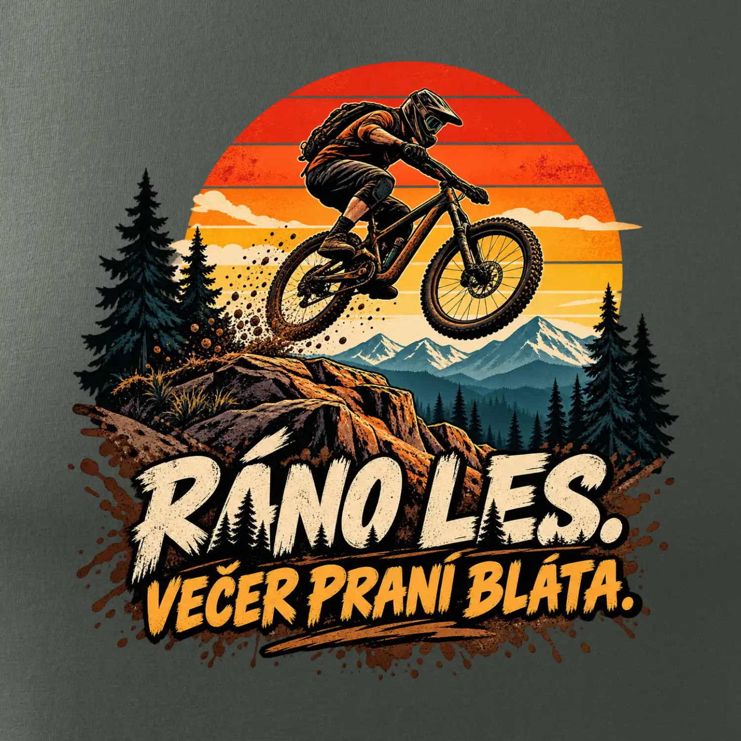 Ráno les večer praní bláta na kole