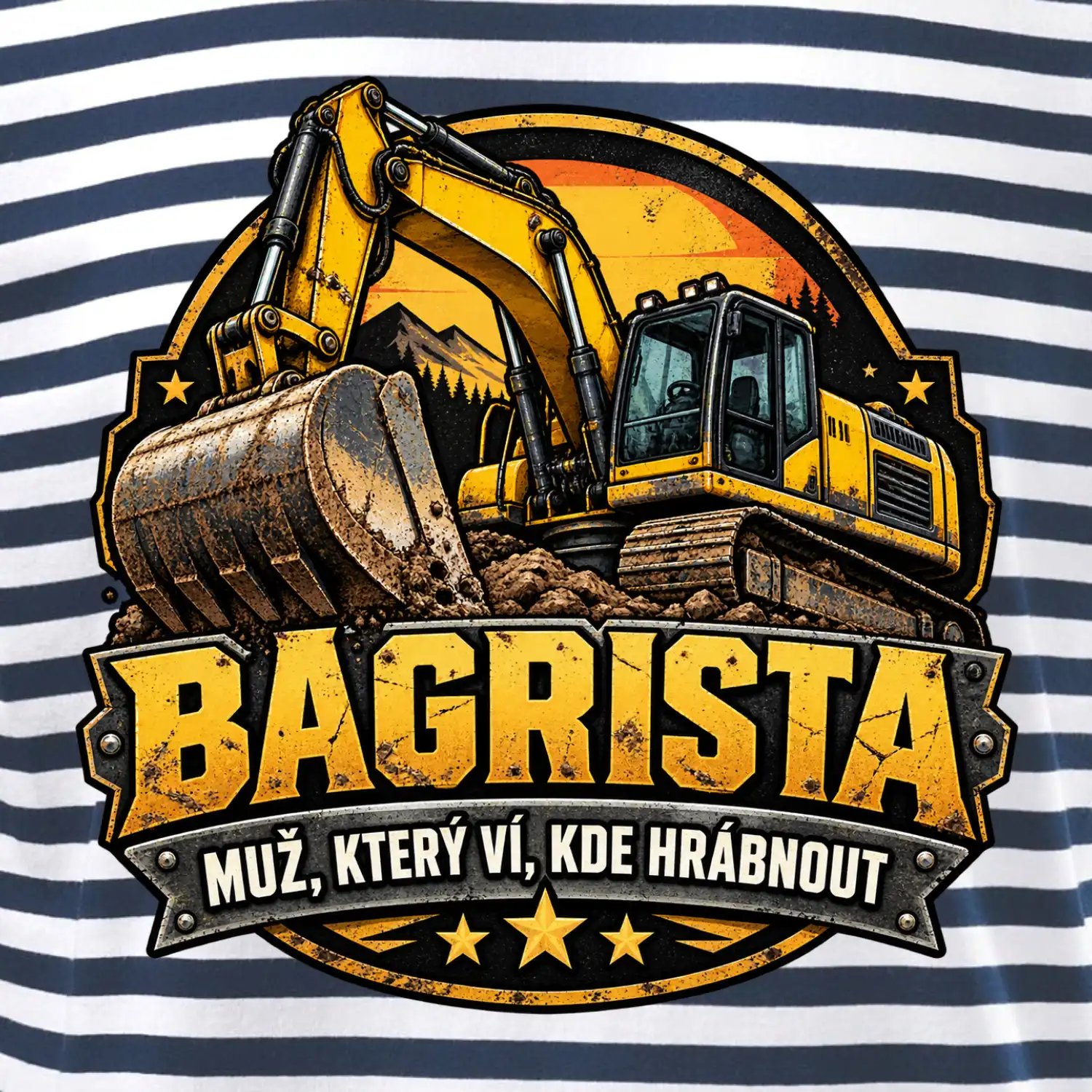 Bagrista muž který ví kde hrábnout