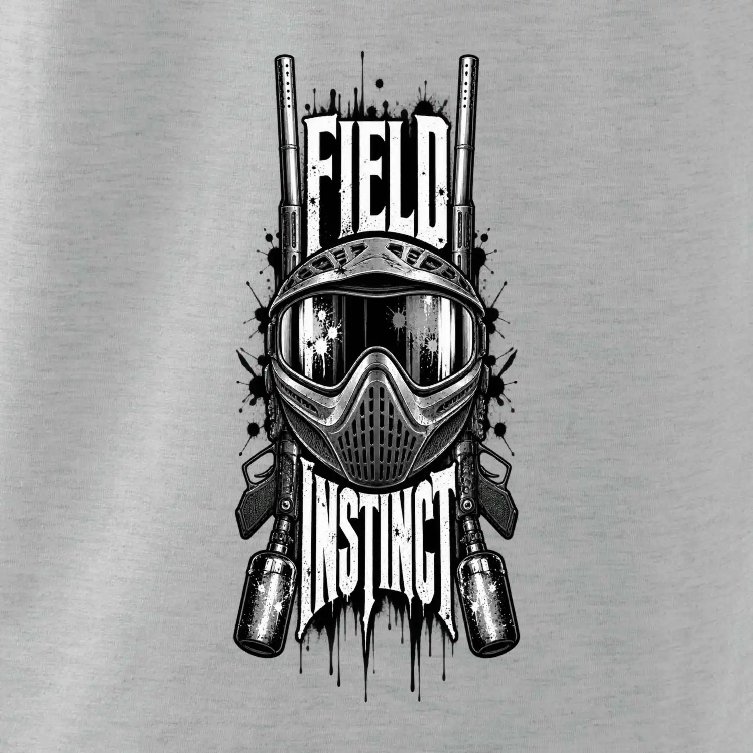 Černobílá maska field instinct paintball