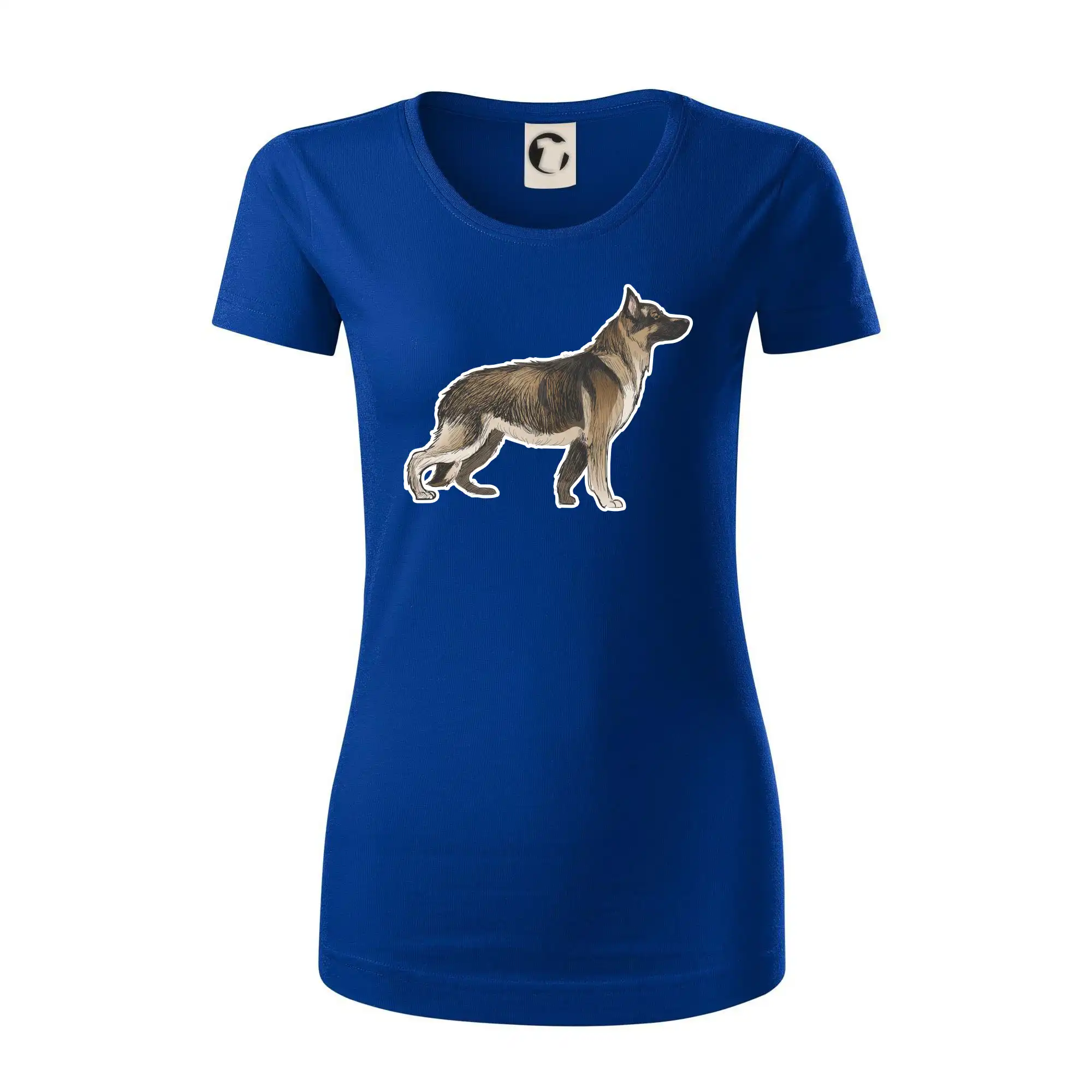 Německý ovčák - hnědý kreslený