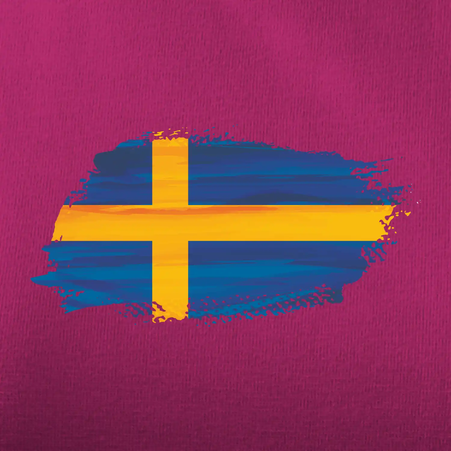 Švédská vlajka kreslená