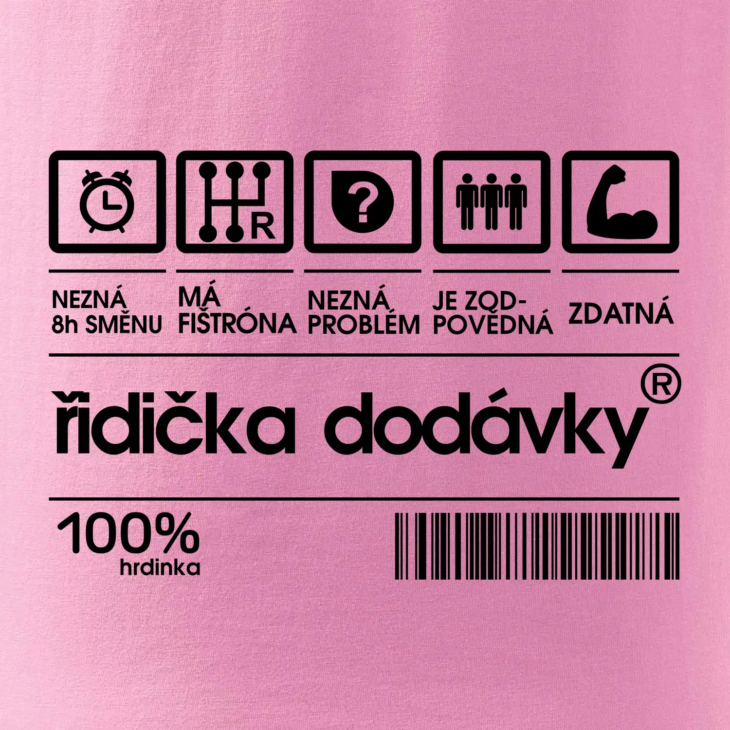 Čárový kód - řidička dodávky