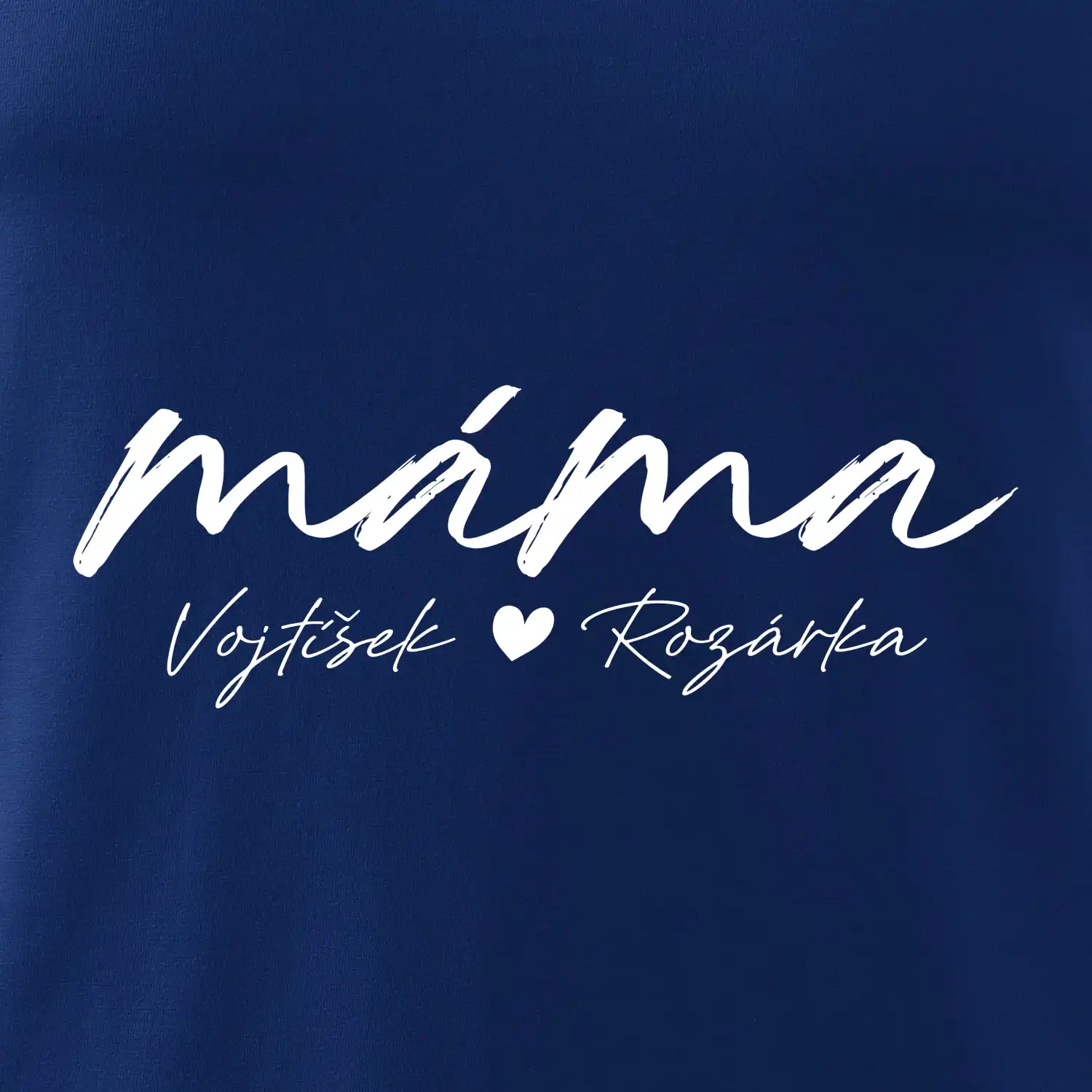 Triko máma psací se jmény dětí