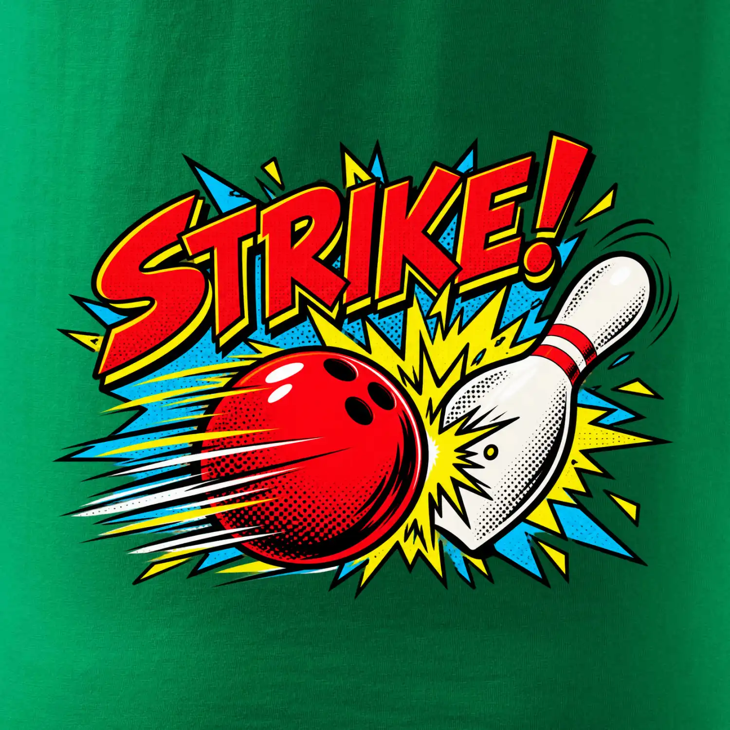 Strike komiksový bowlingový náraz