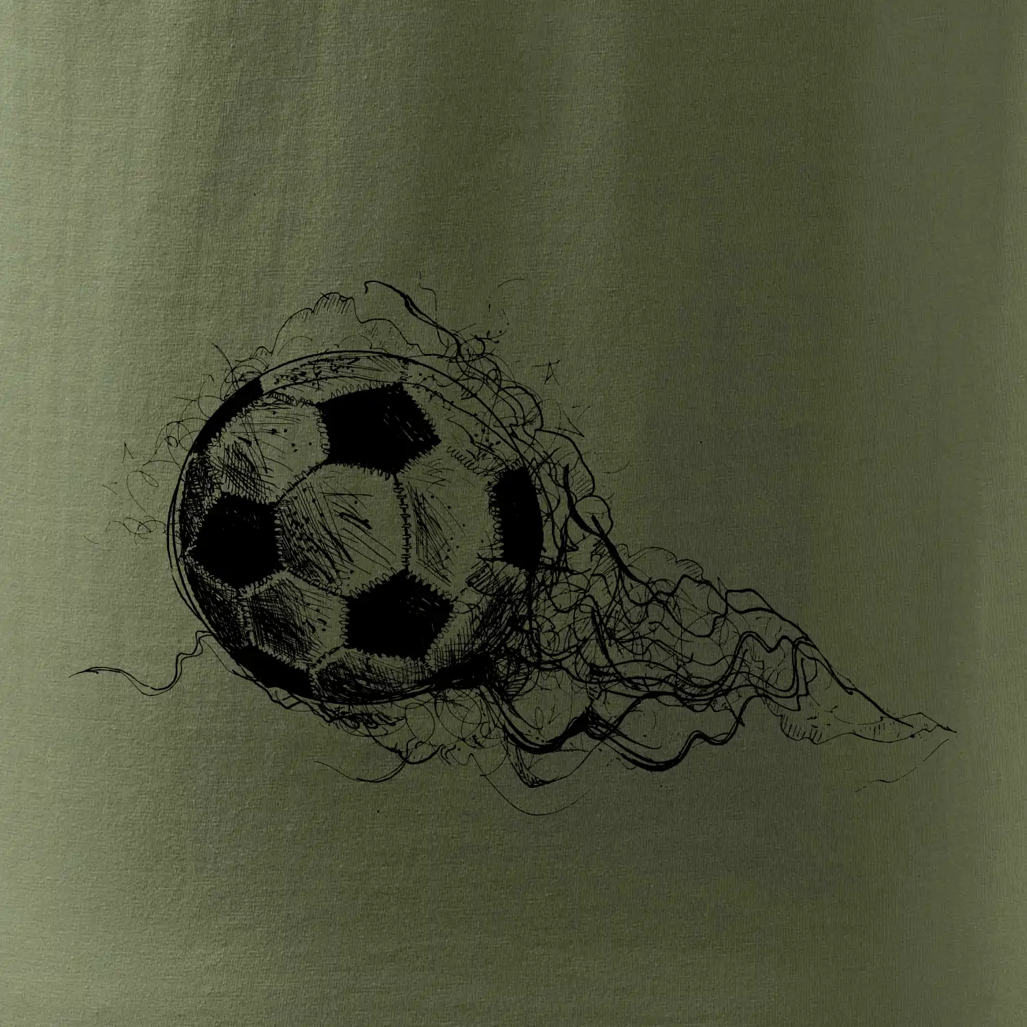 Fotbalový míč - kresba tužkou