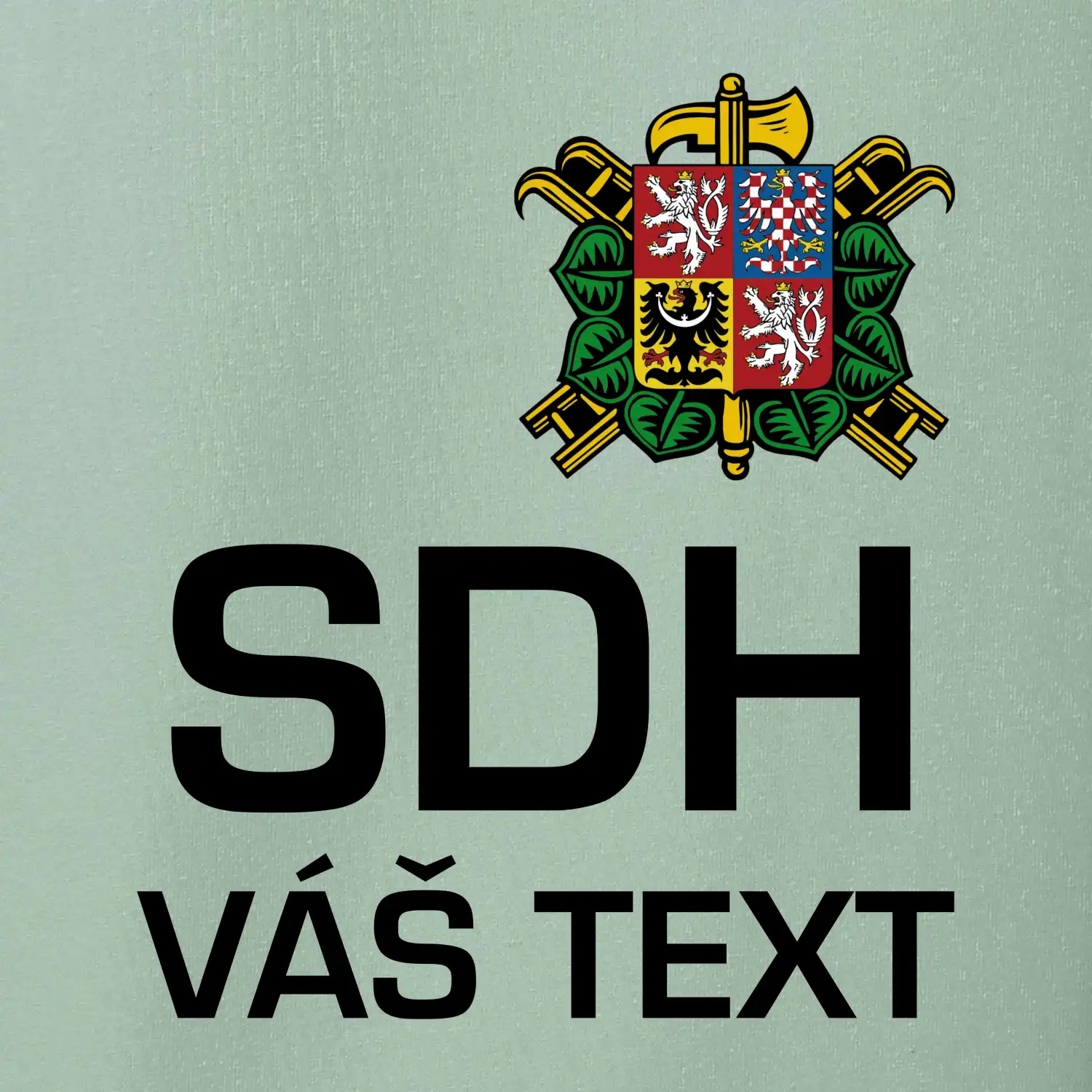 Sbor dobrovolných hasičů - znak bez nápisu + Nápis na zádech