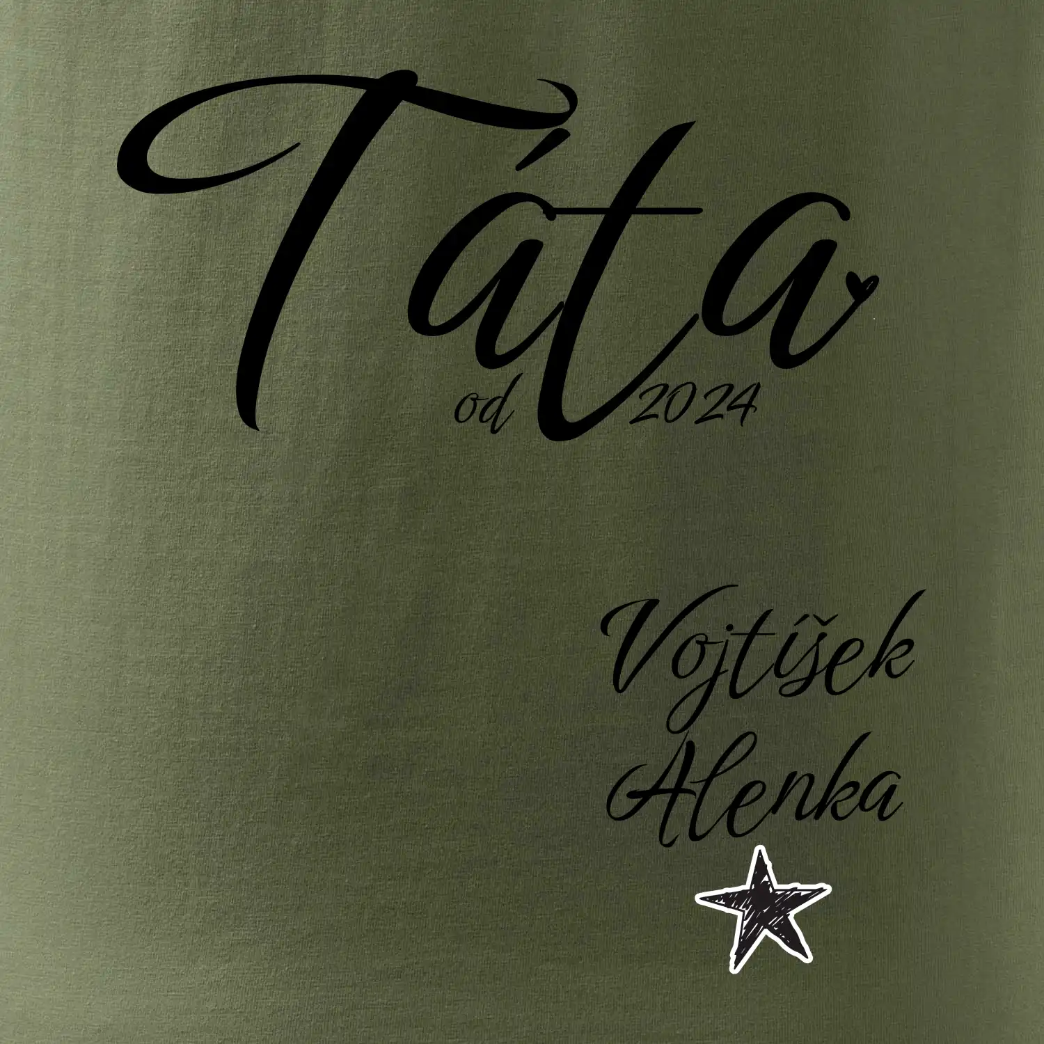 Táta od roku + jména dětí dole vlevo