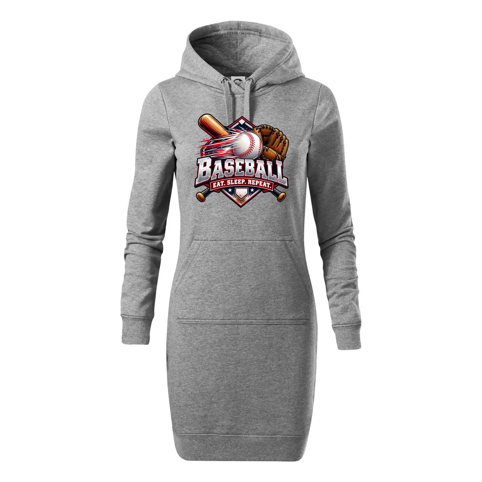 Baseballová pálka s rukavicí eat sleep repeat