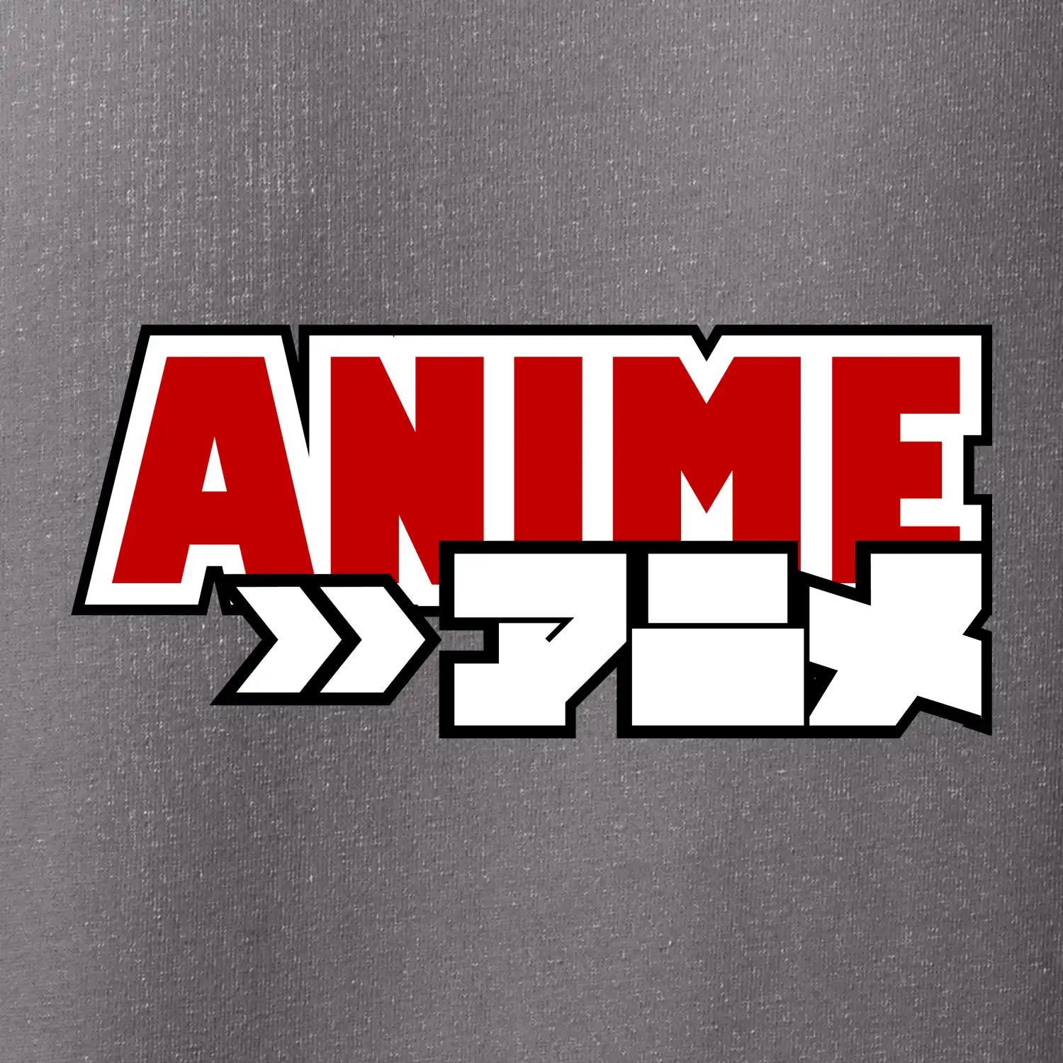 Anime nápis červený