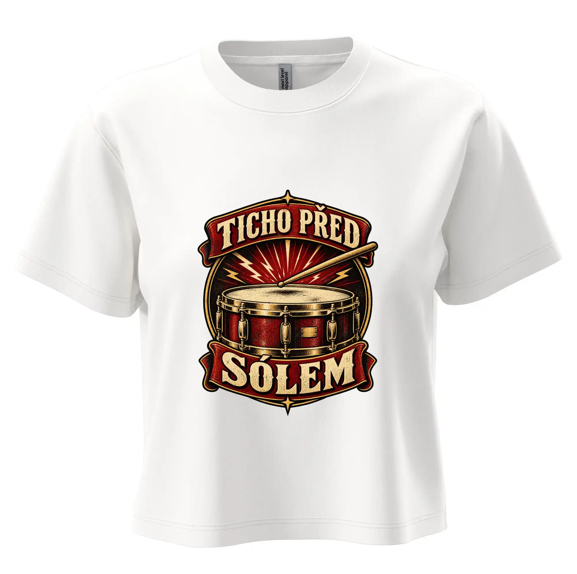 Ticho před sólem - vintage bubenický emblém