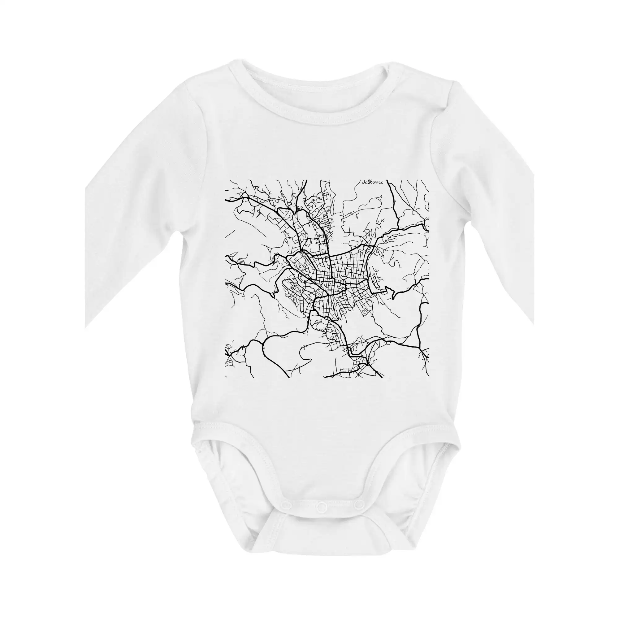 Mapy měst černobílé Jablonec nad Nisou