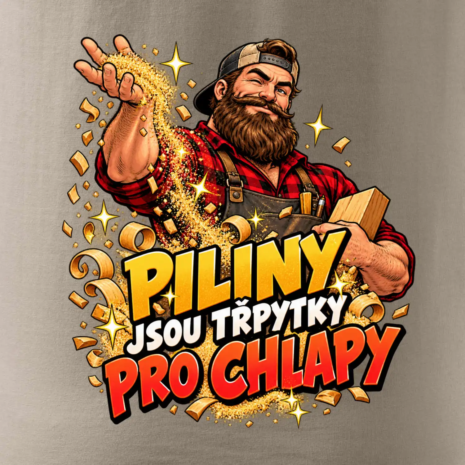 Piliny jsou třpytky pro chlapy - vousatý truhlář