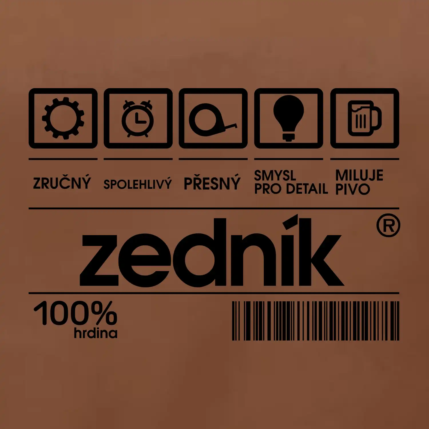 Čárový kód zedník