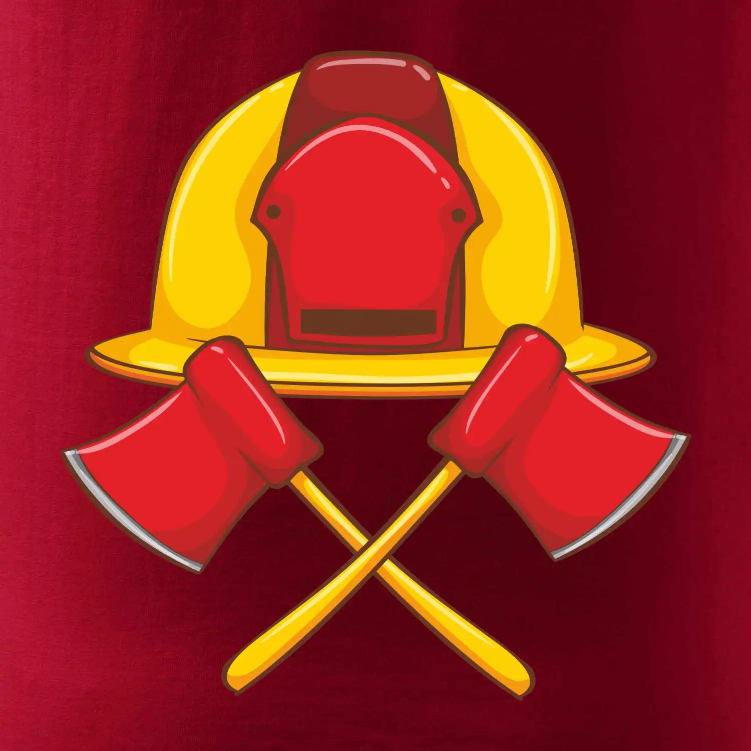 Hasičská helma a sekera