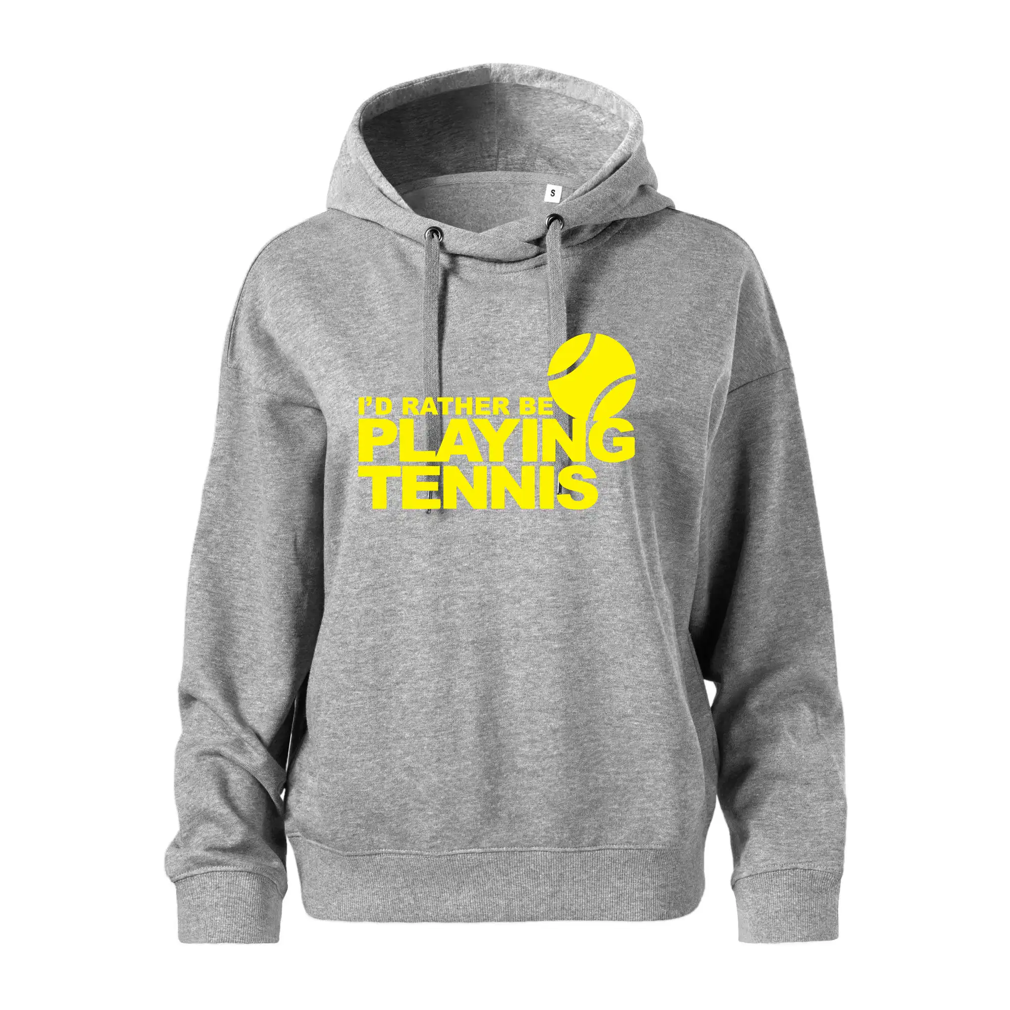 Playing tennis