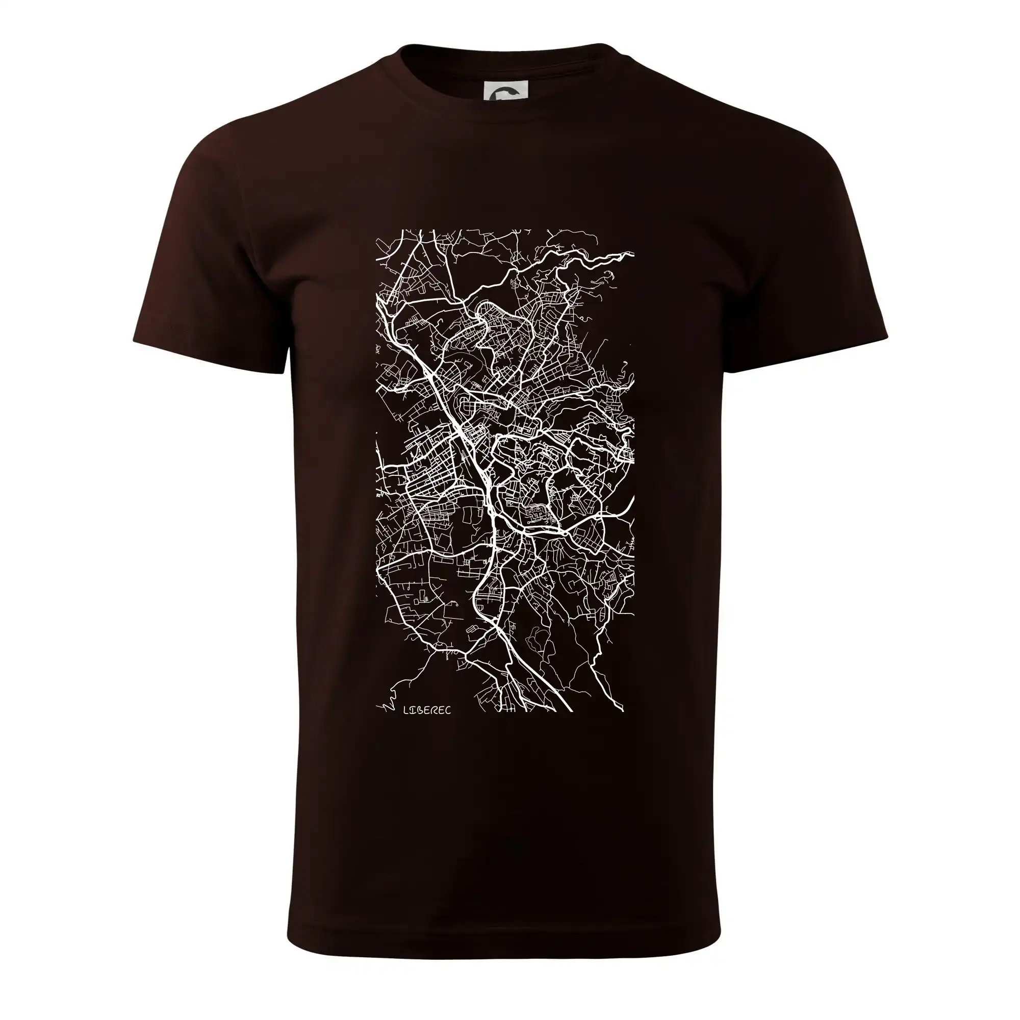 Černobílá mapa Liberec