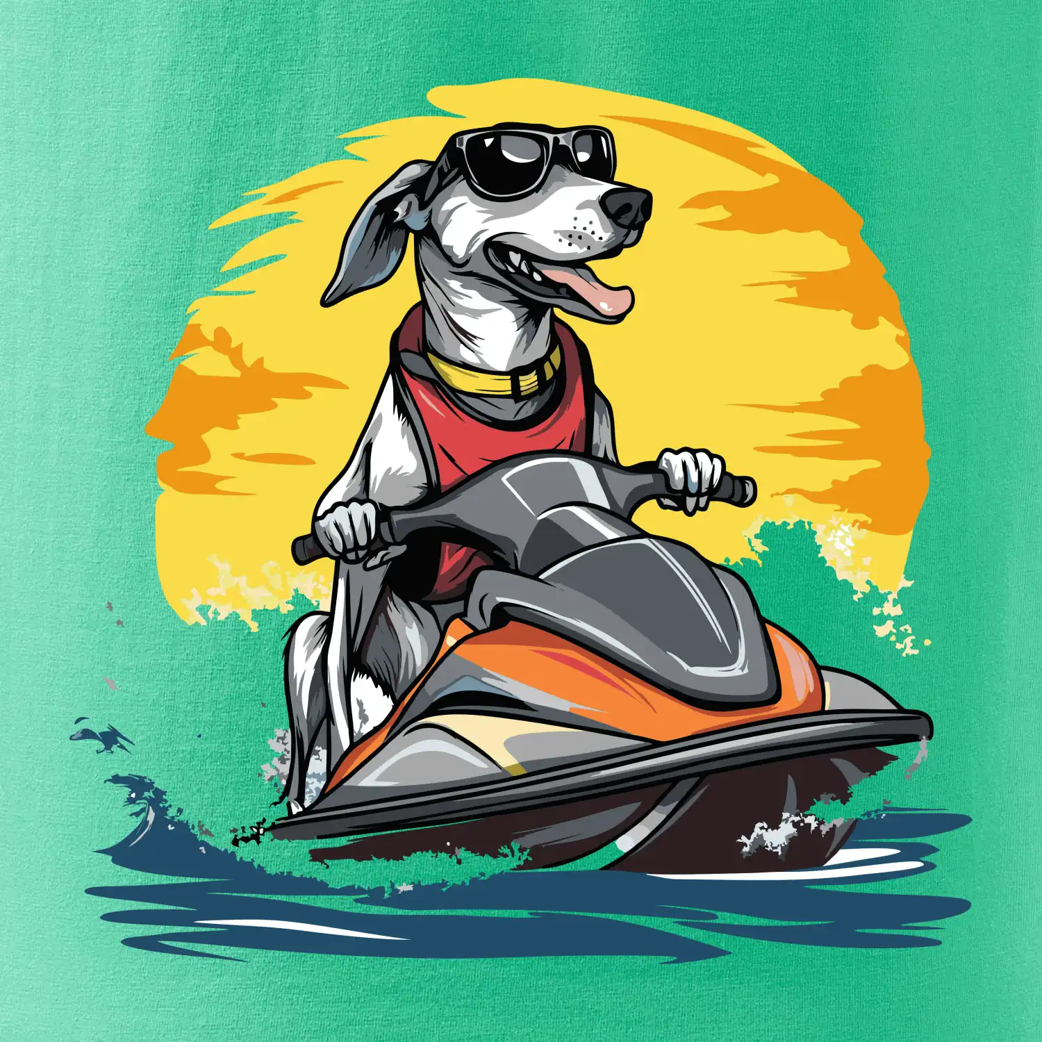 Chrt na vodním skútru