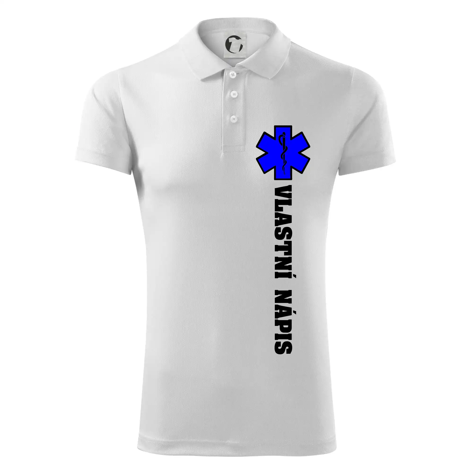 Hvězda života - vlastní nápis vpředu a vzadu