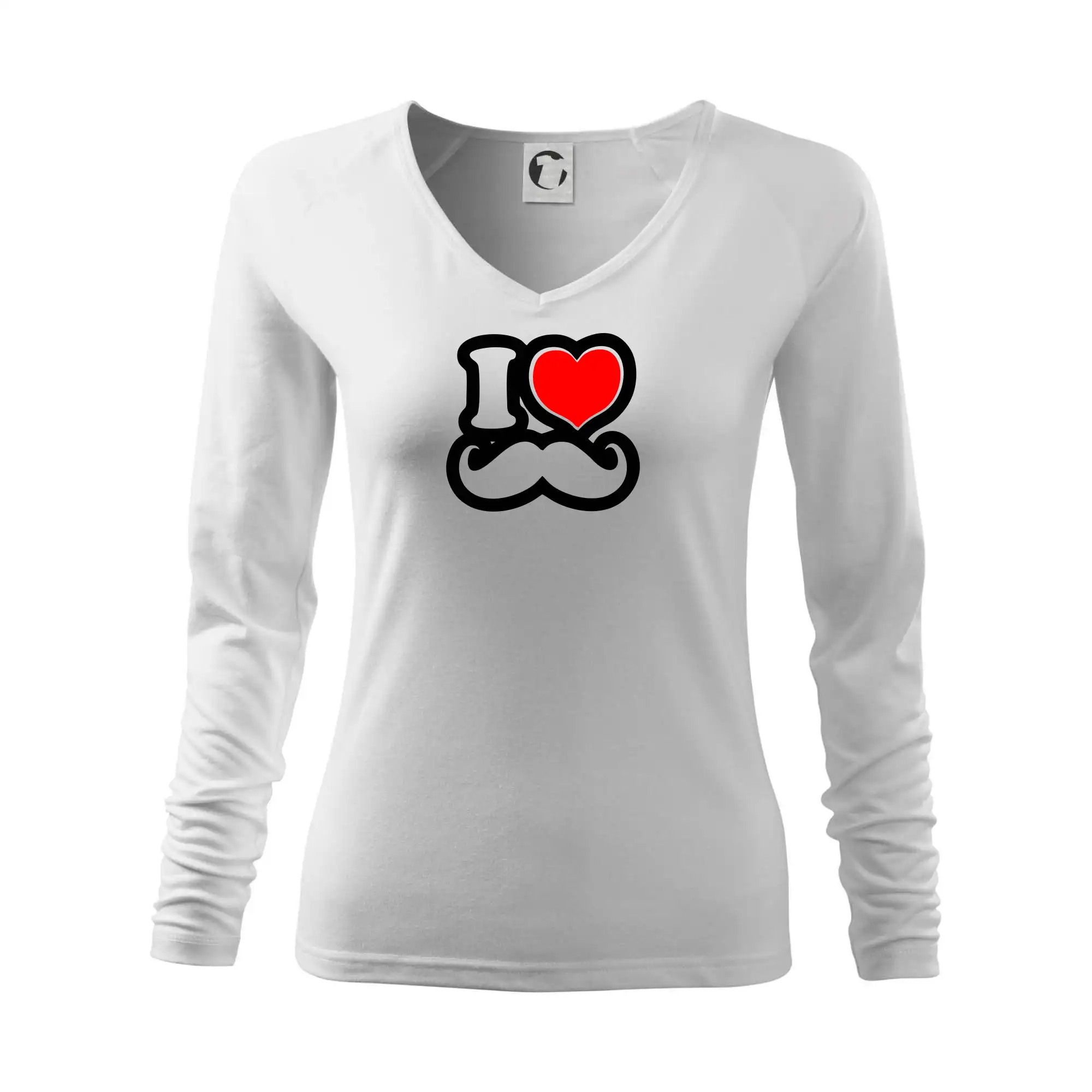 i love mustache - obrys