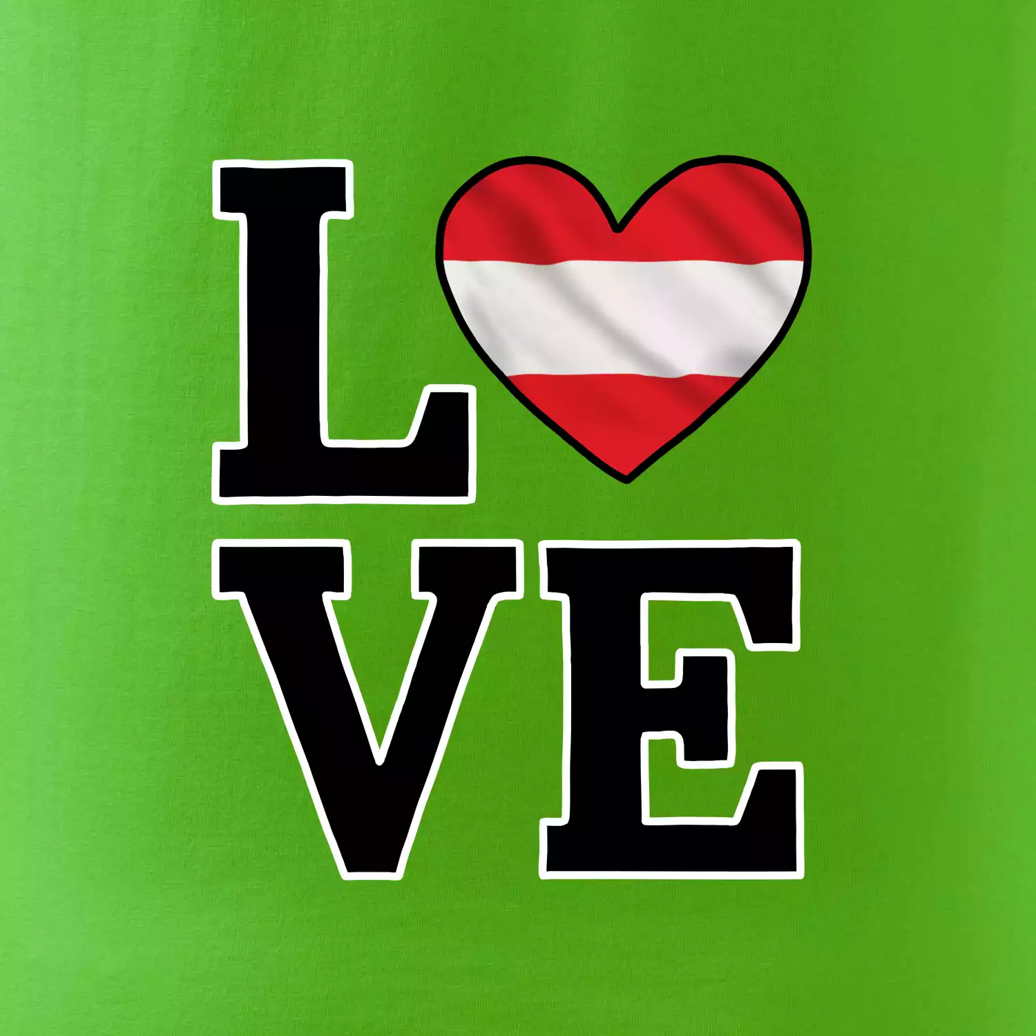 Love Rakouská vlajka