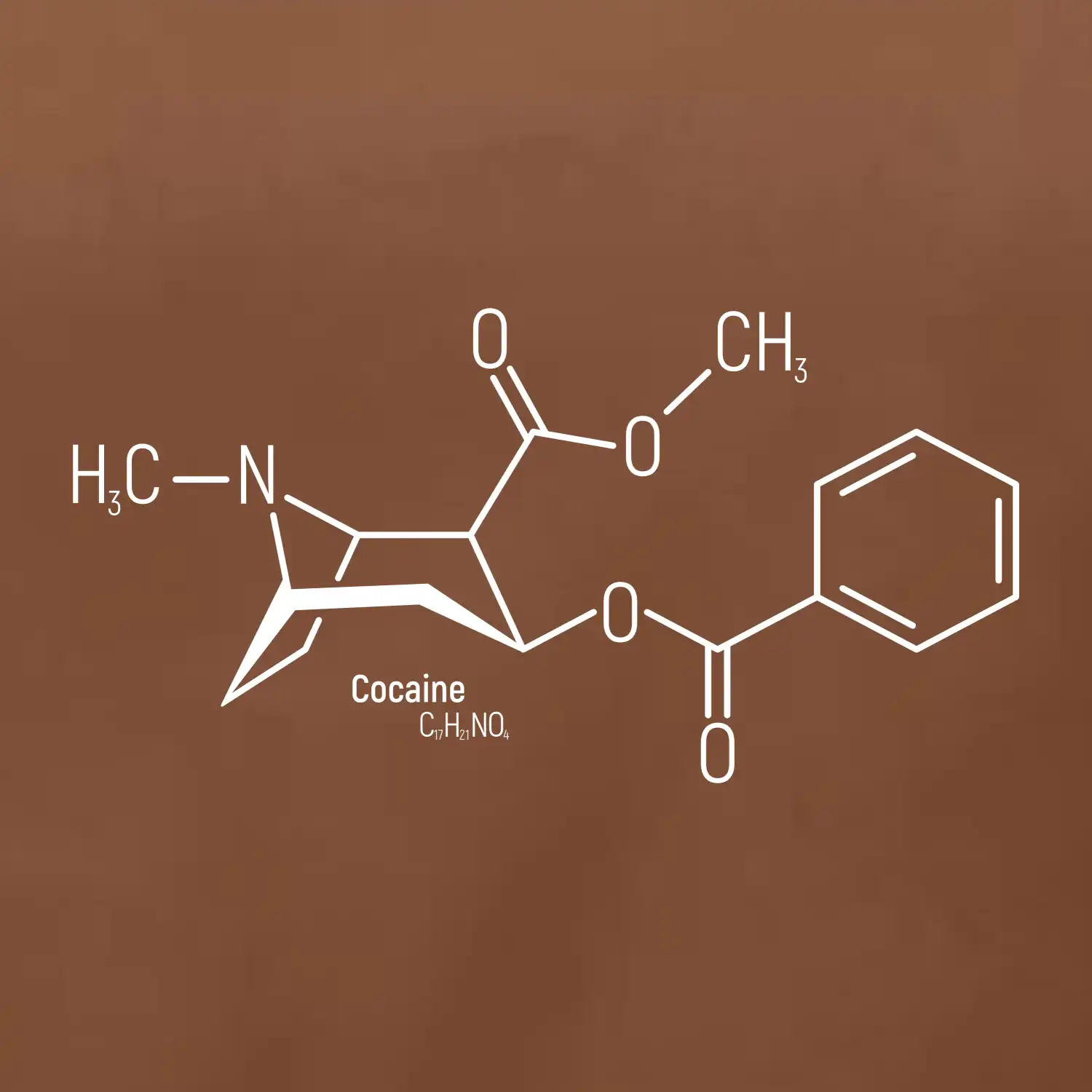 Molekulární struktura Cocaine Kokain