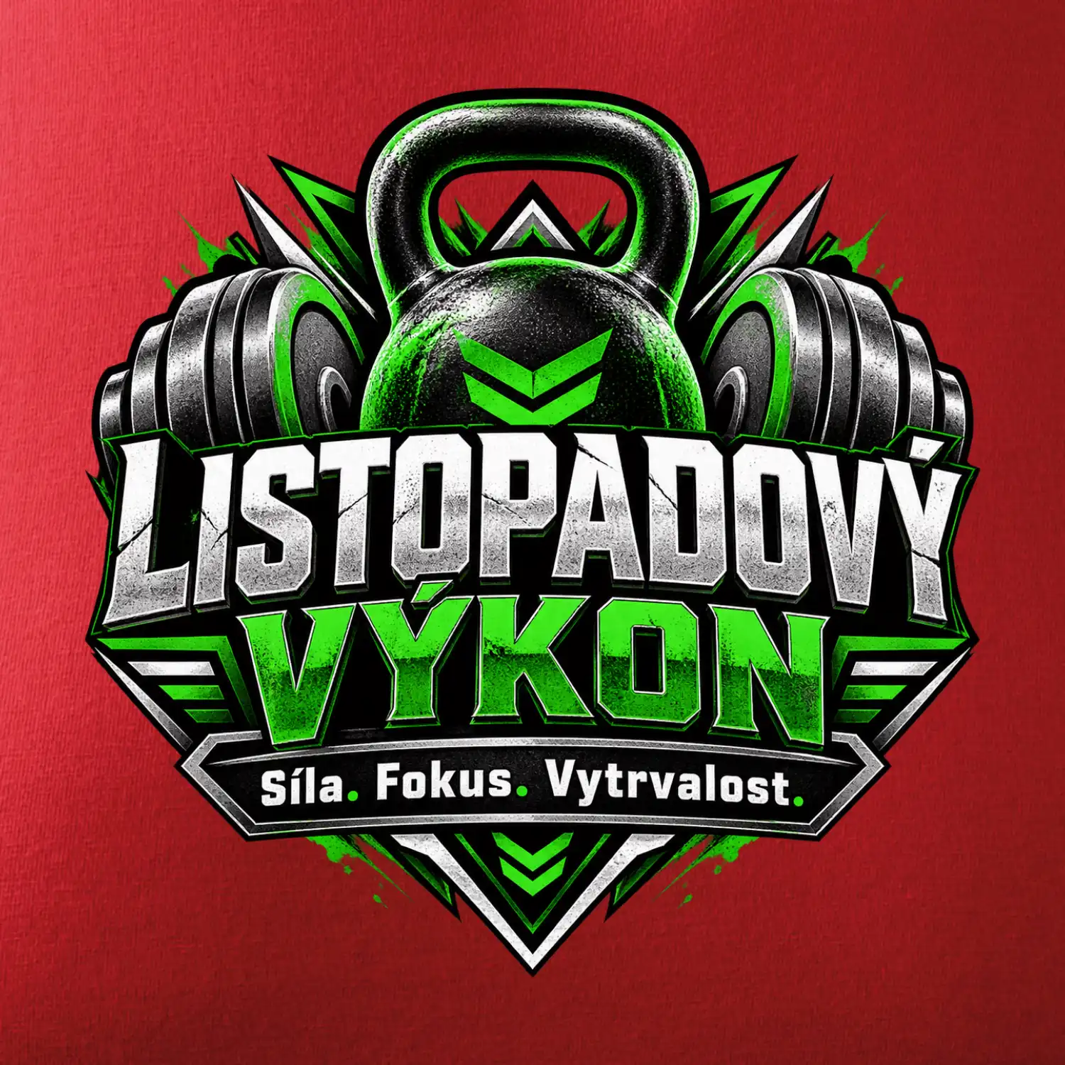 Listopadový výkon kettlebell a zelené činky