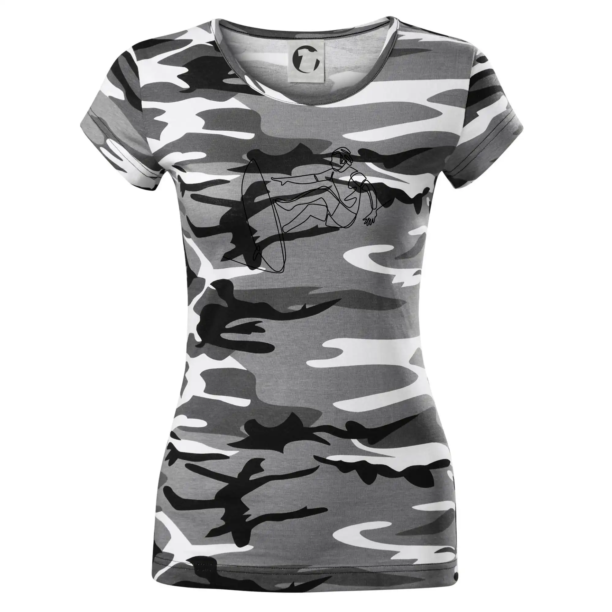 Surfař na vlně jedním tahem