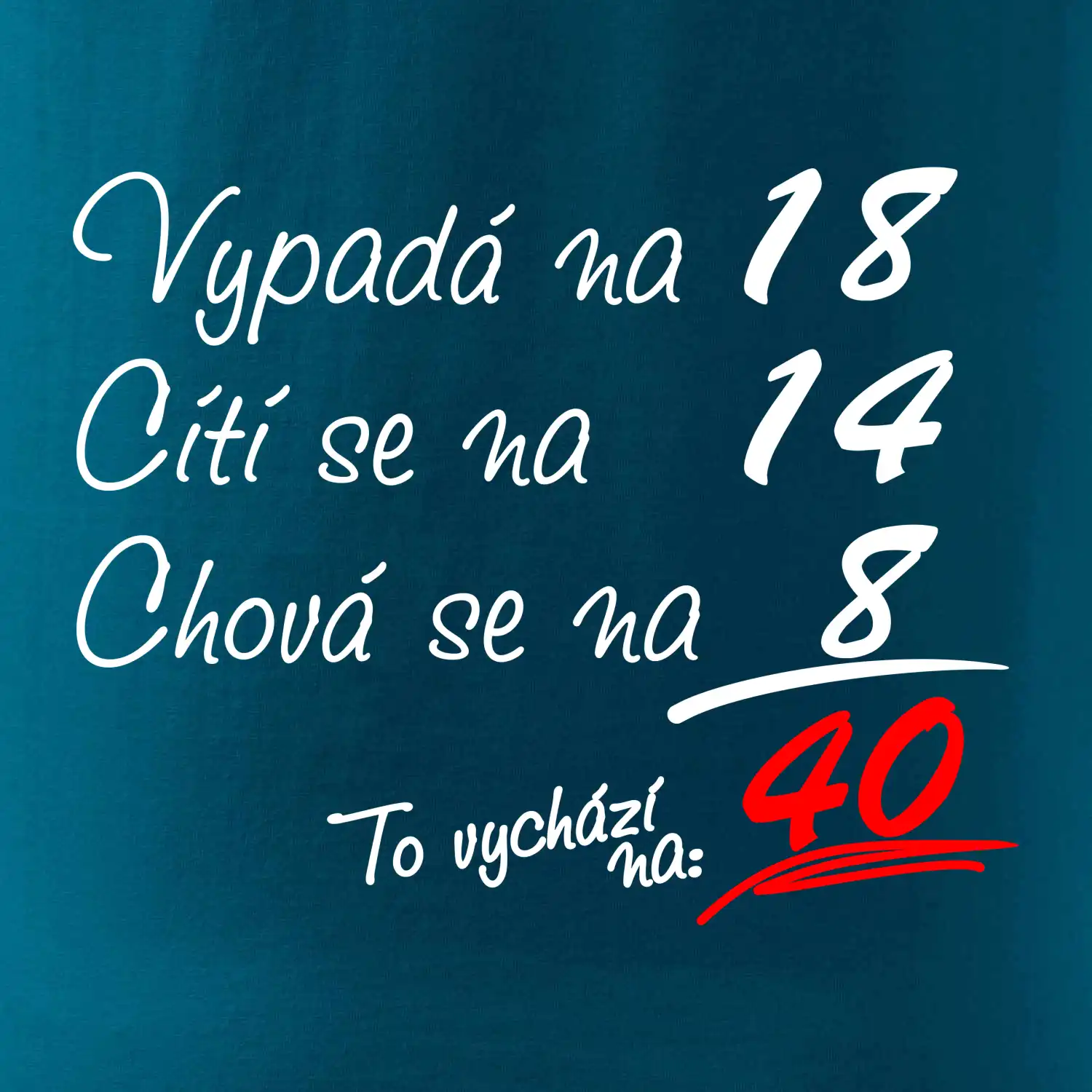 Vypadá, cítí se, chová se - 40 let