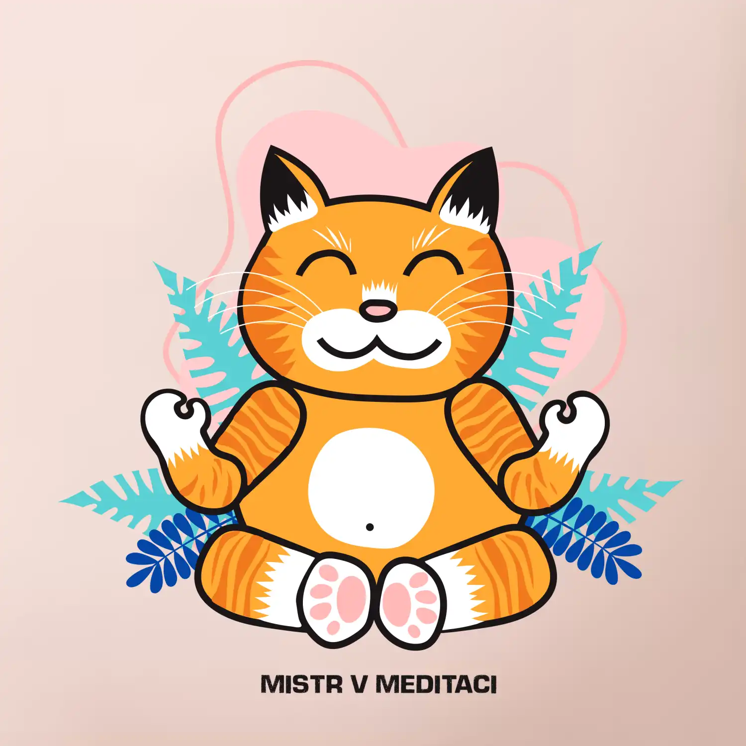 Kočka - mistr v meditaci (Pecka design)