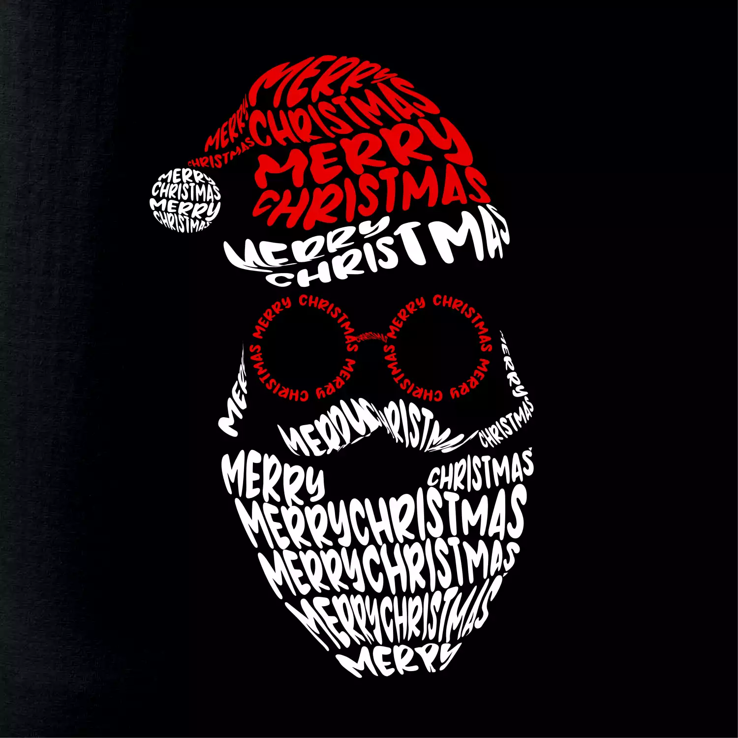 Merry Christmas obličej