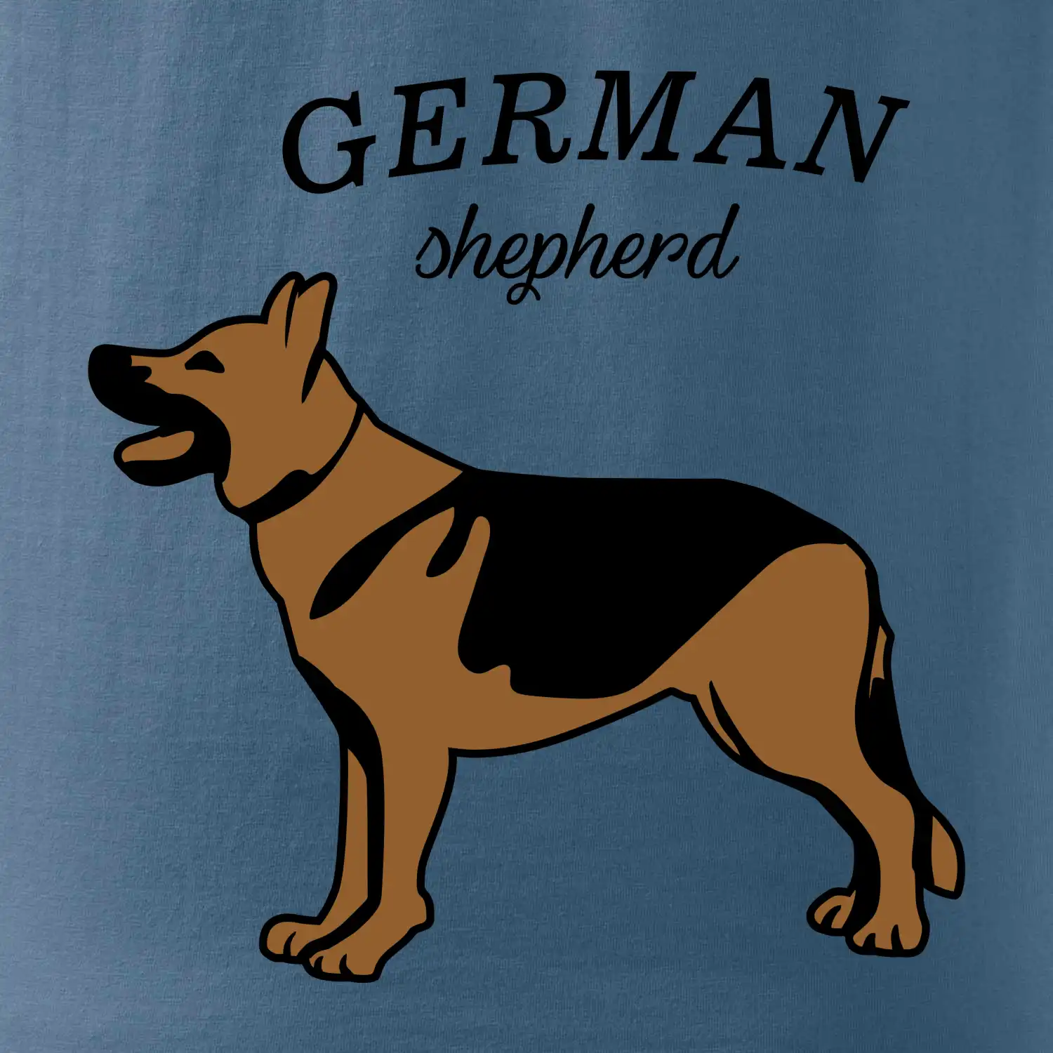 Německý ovčák - hnědý s nápisem