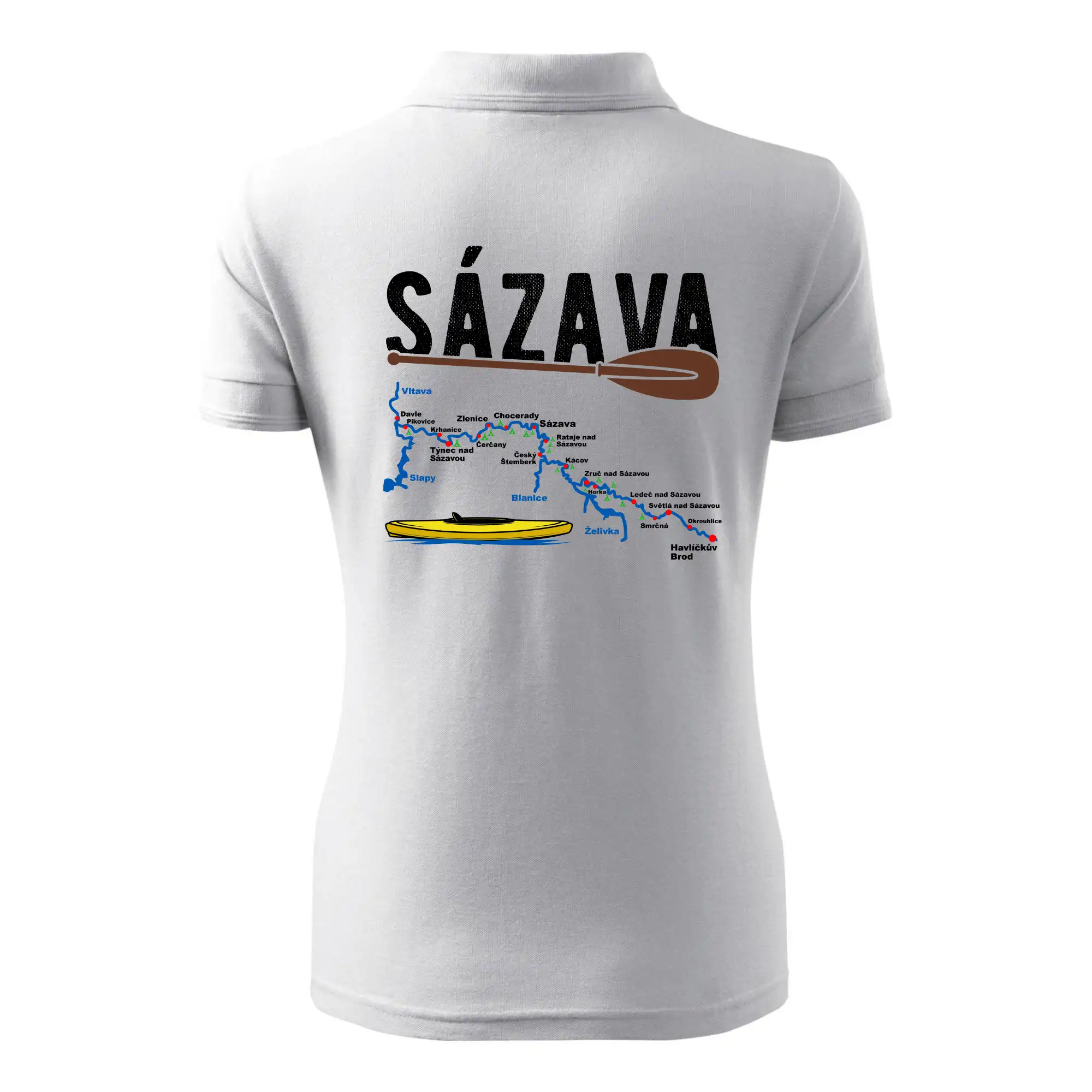 Mapa řeky Sázavy