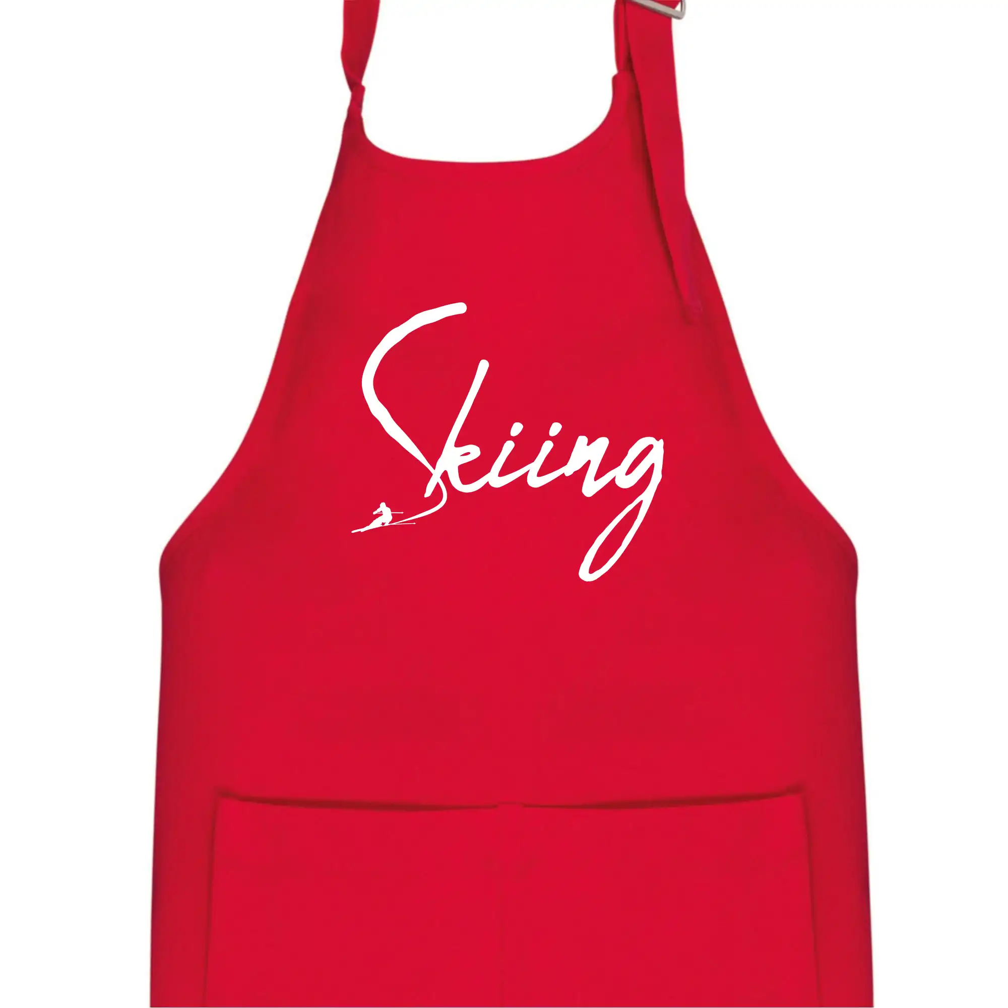 Skiing nápis lyžař