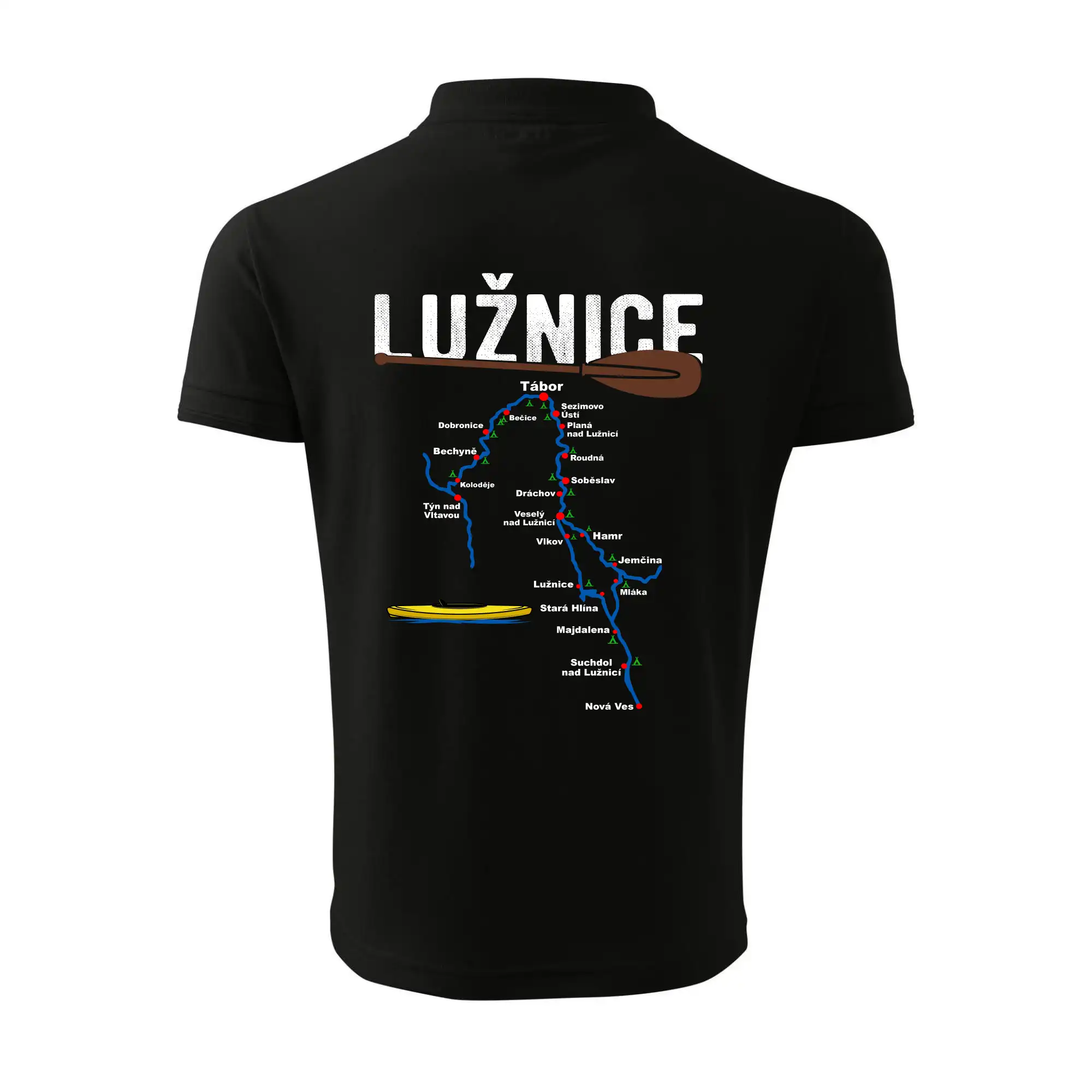 Mapa řeky Lužnice