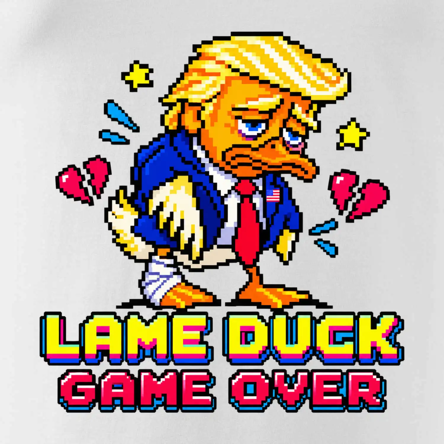 Trump lame duck pixel art game over