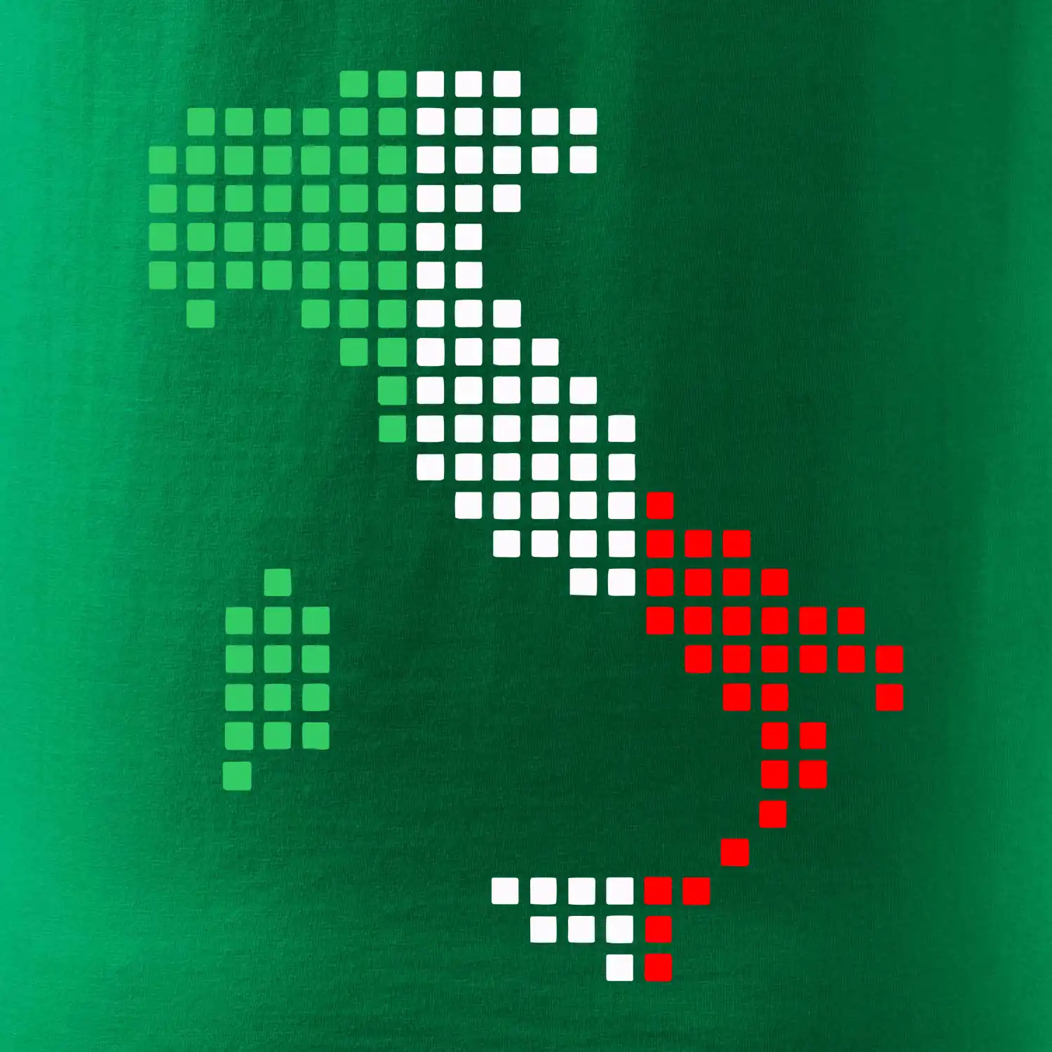 Itálie obrys vlajka