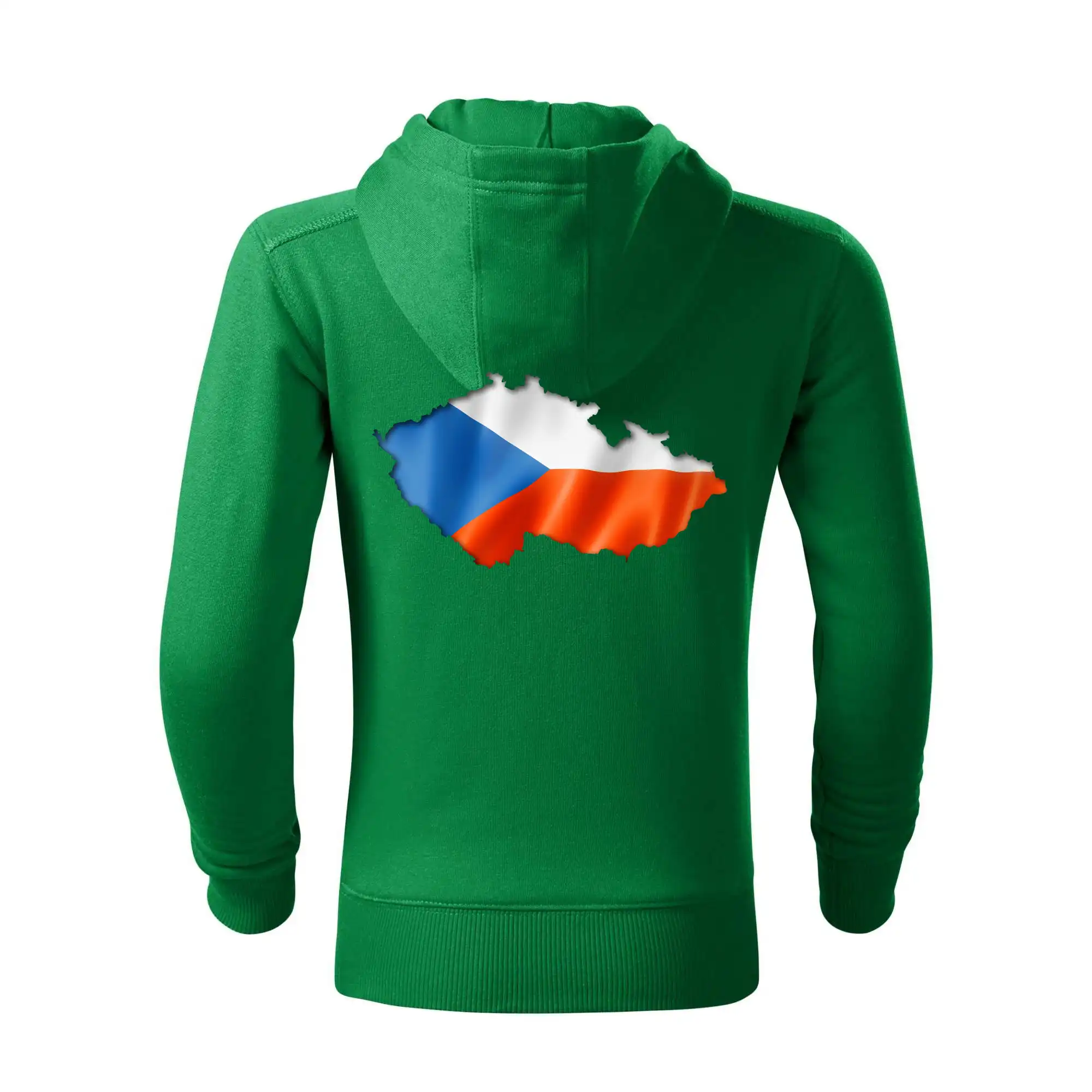 Česká vlajka v obrysu republiky