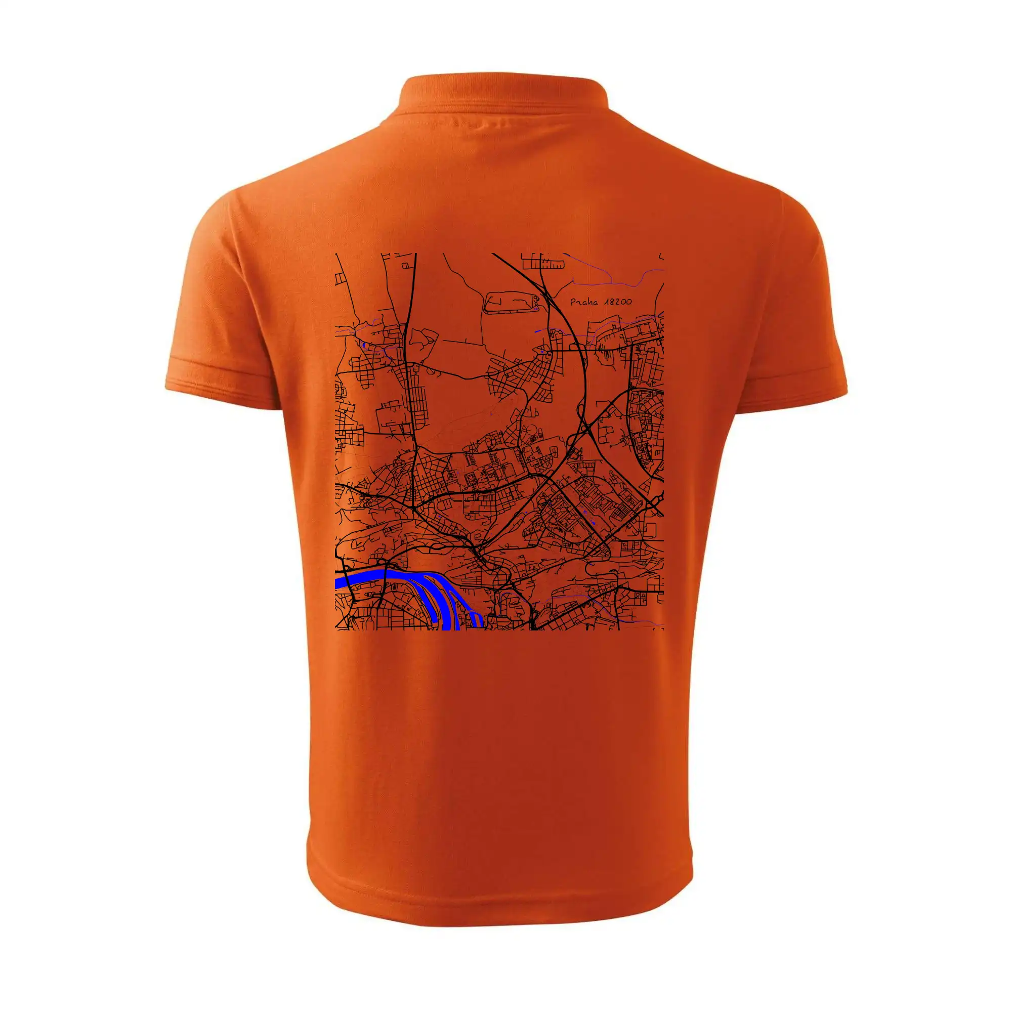 Praha 18200 - Mapa s vodními toky