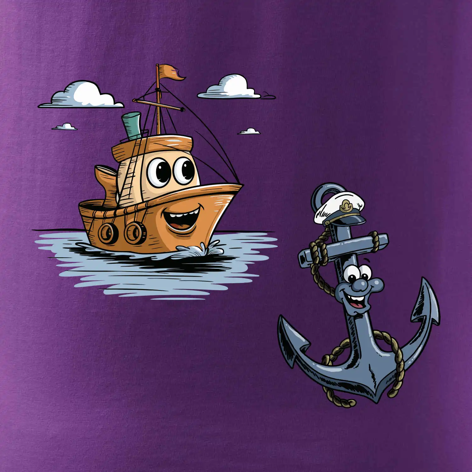 Parové triko - Loď a kotva