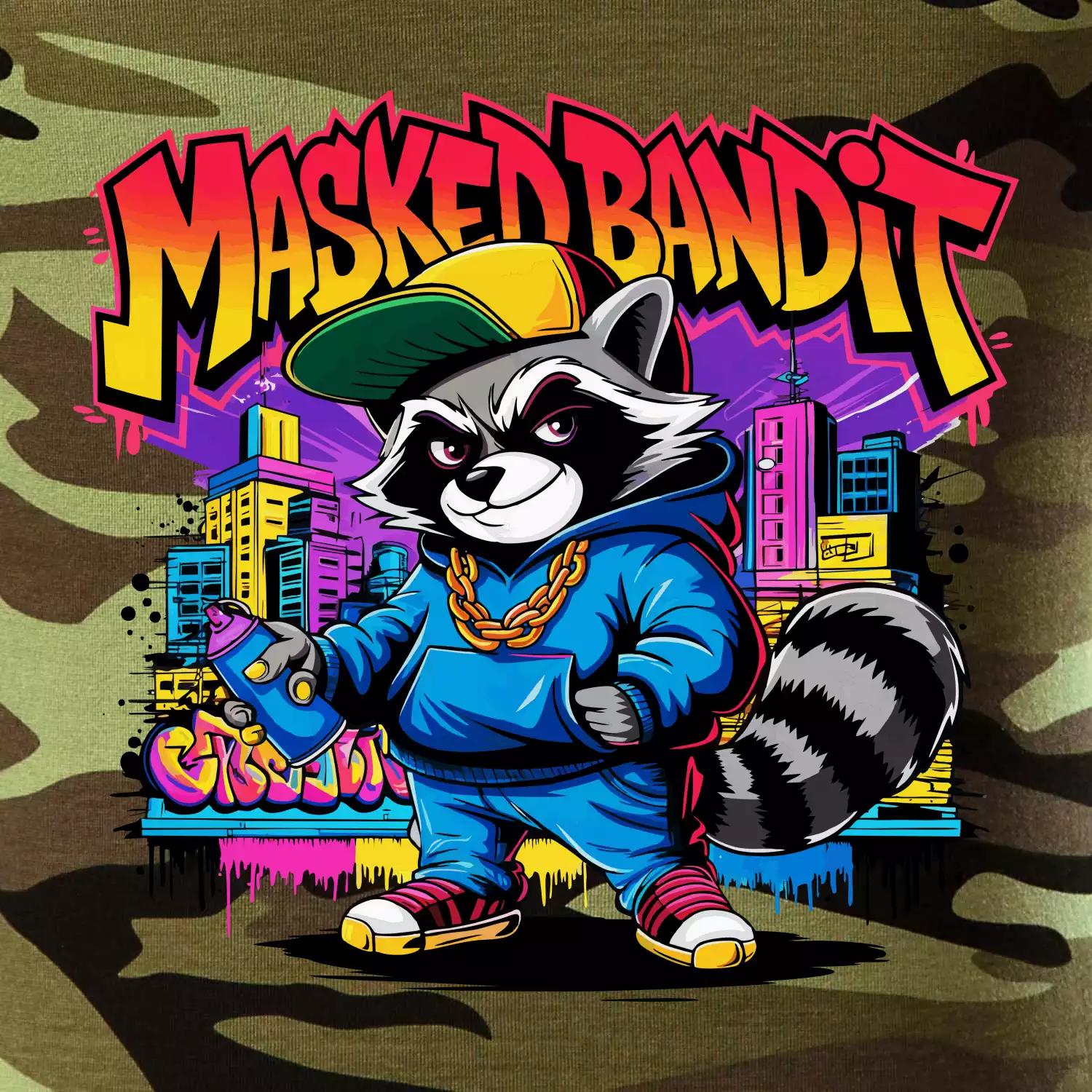 Mýval - masked bandit grafitti