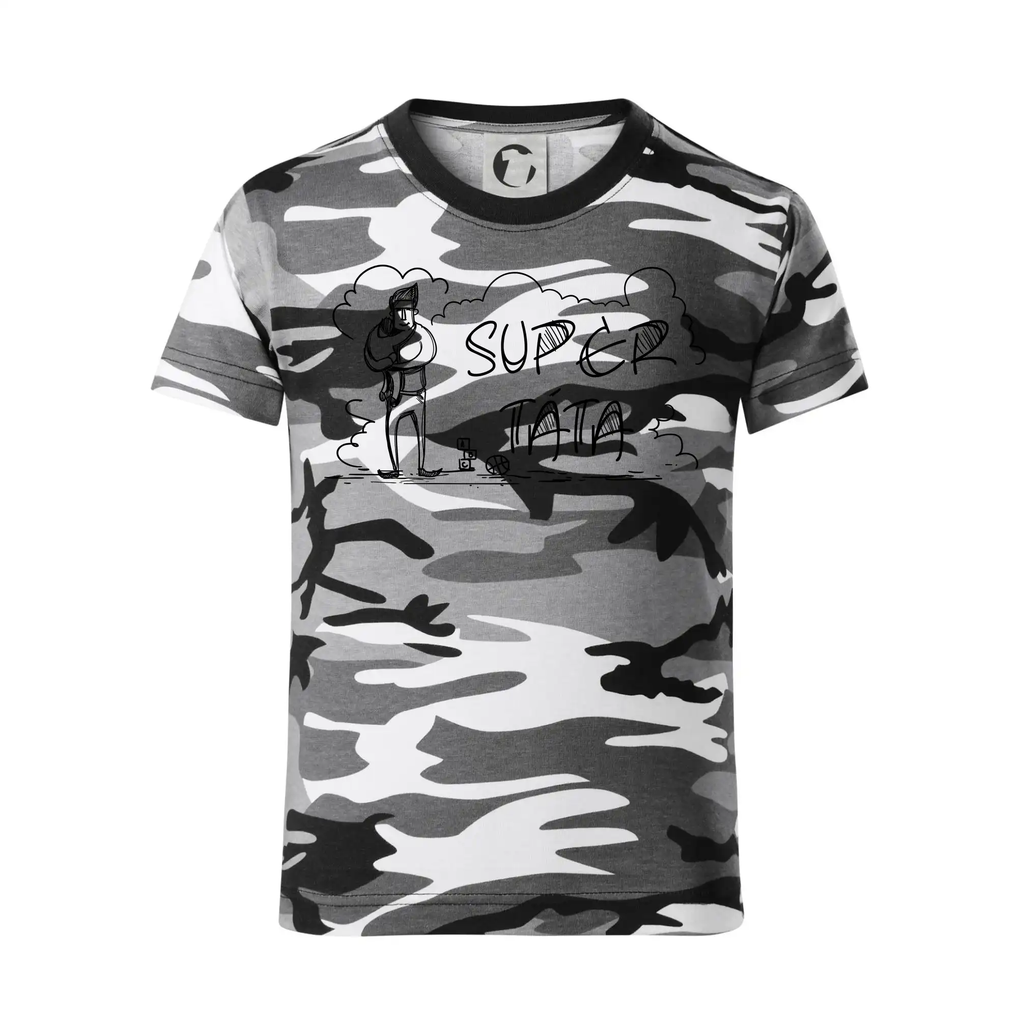 Kreslený nápis super táta