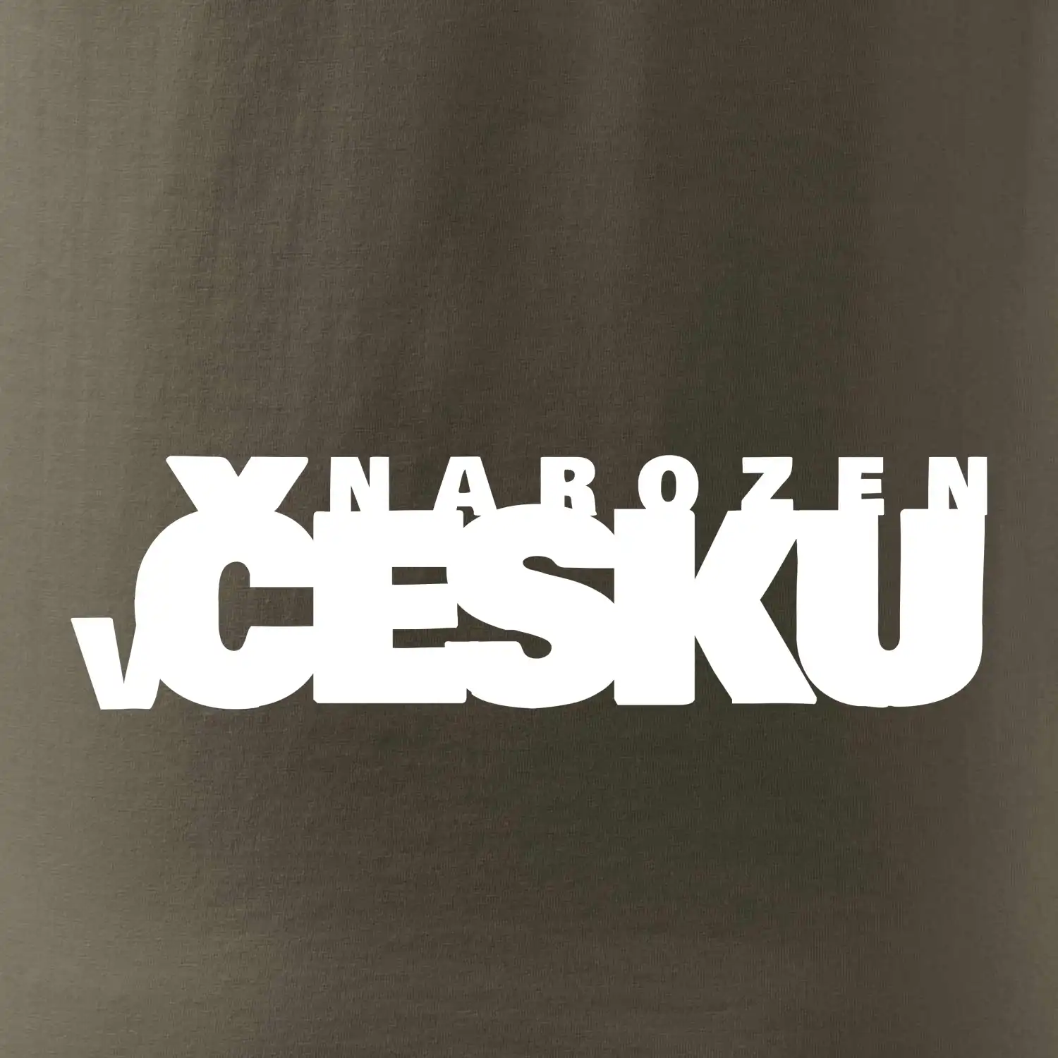 Nápis - Narozen v Česku