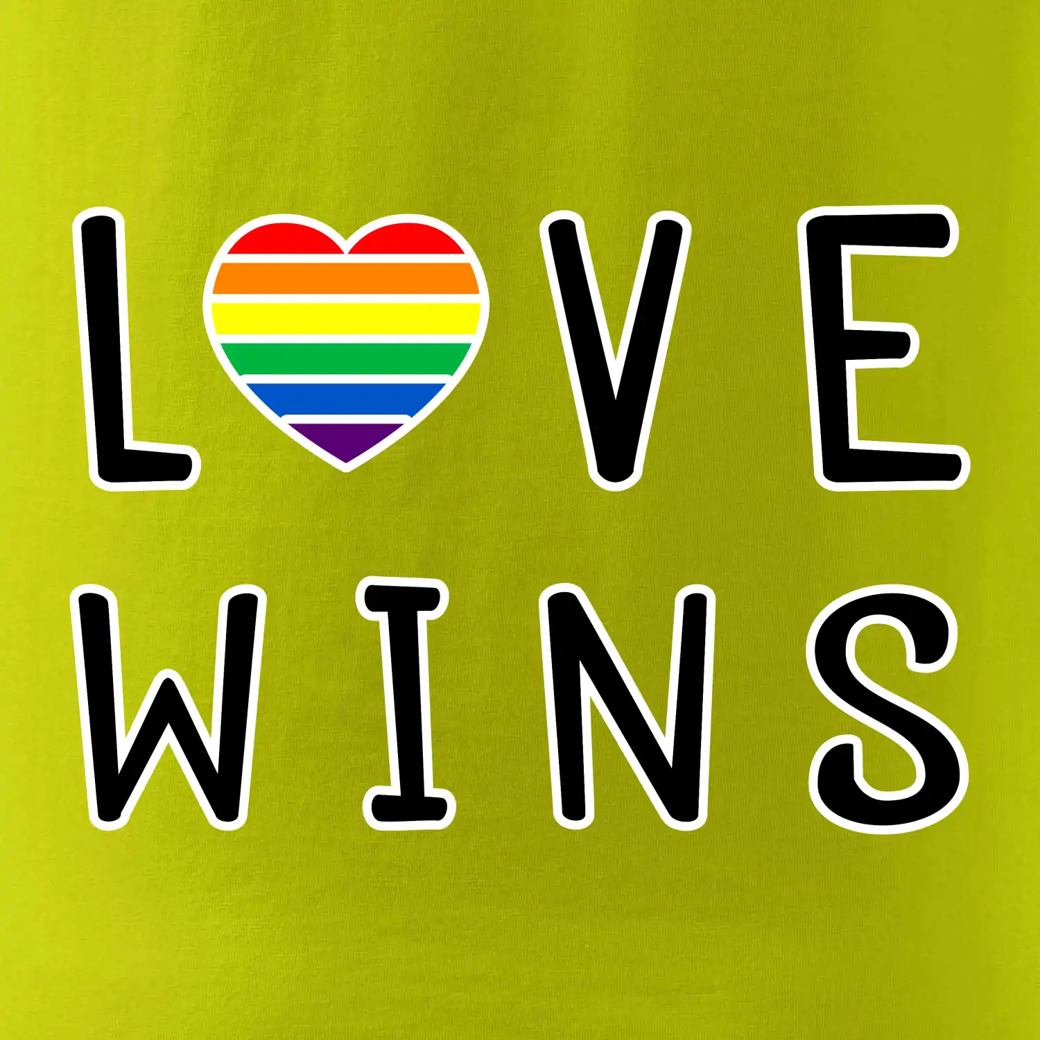 Love wins nápis