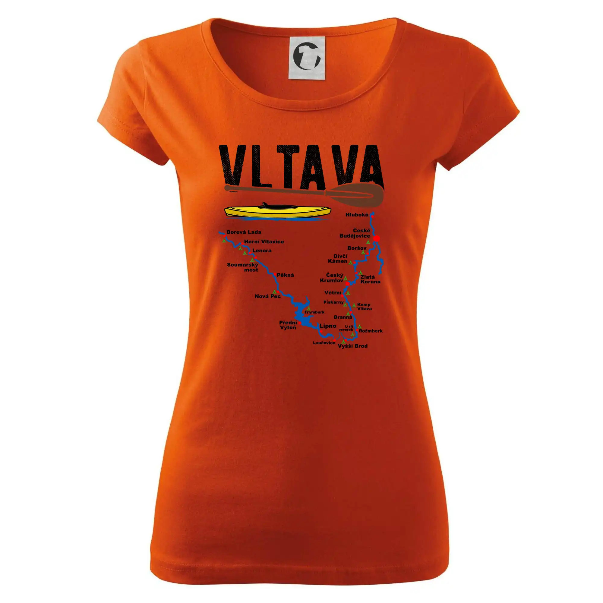 Mapa řeky Vltavy