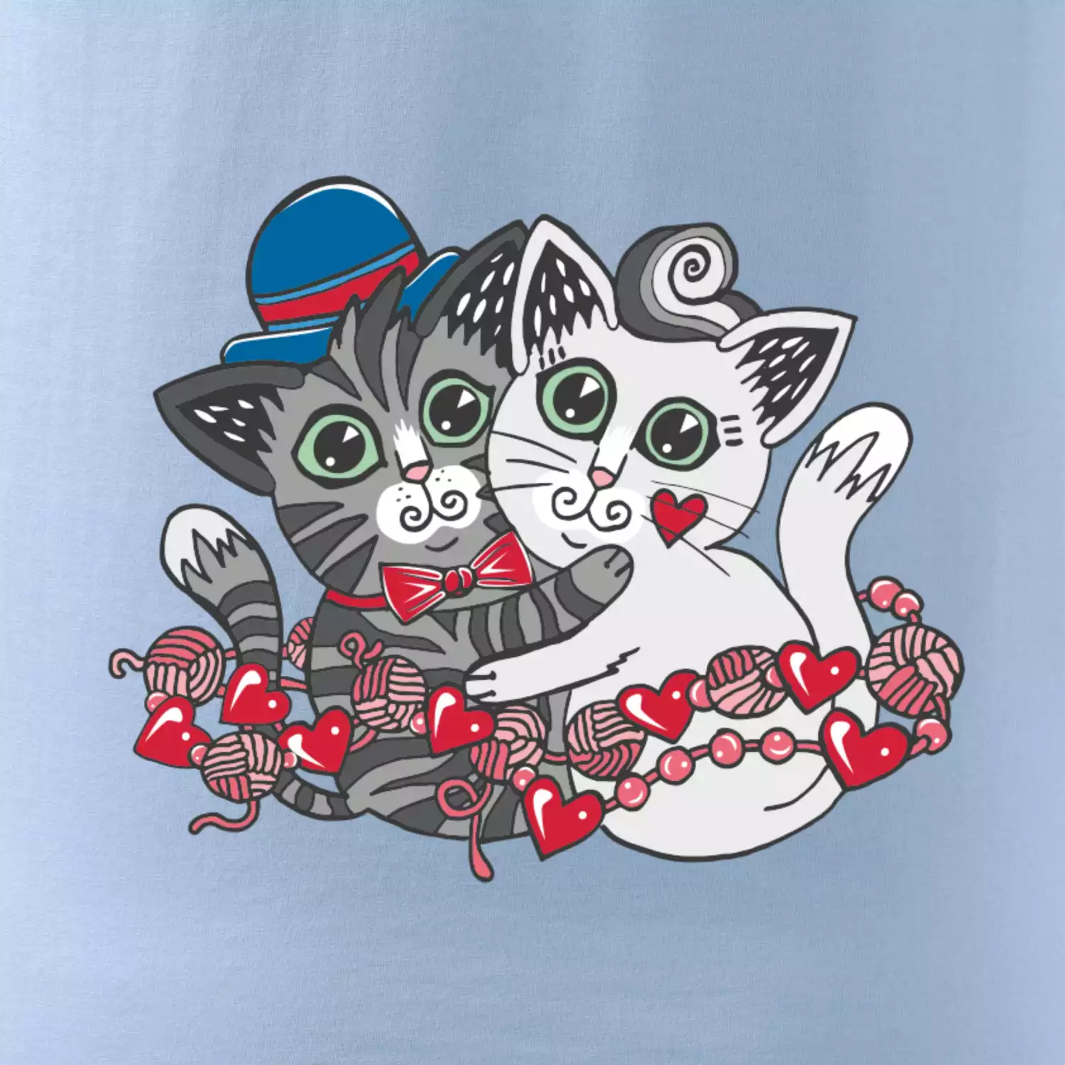 Kočky v objetí (Pecka design)