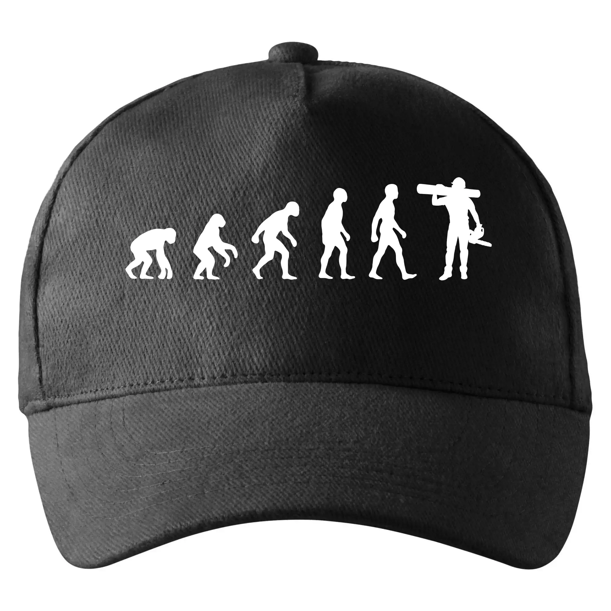 Evoluce dřevorubec - pila a kmen